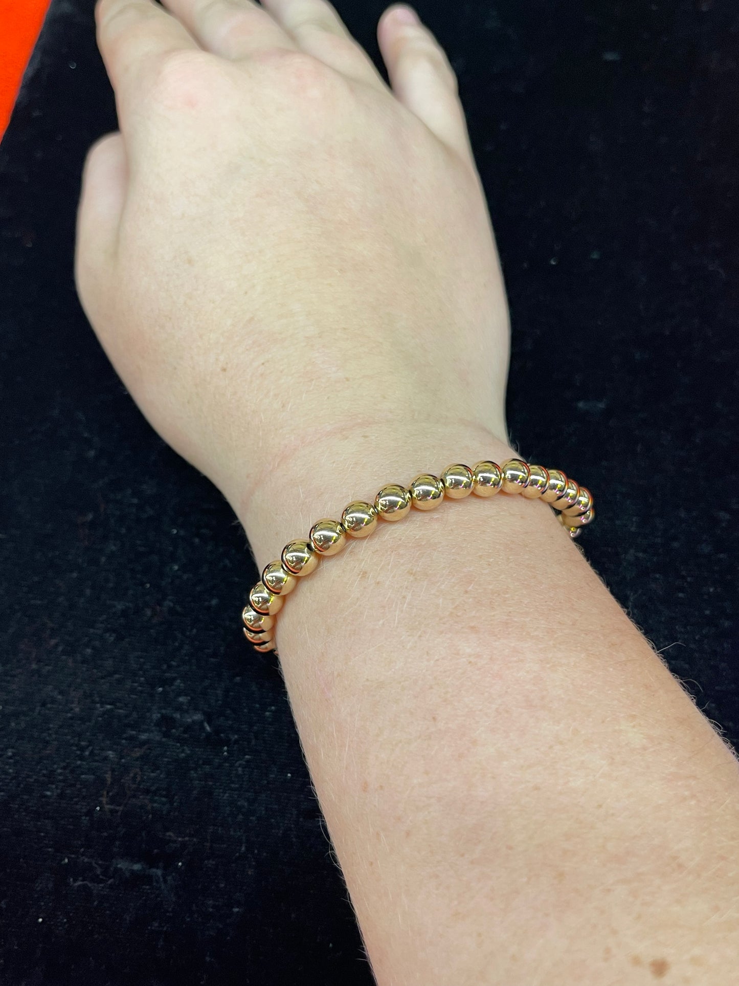 14K Gold Filled Stretchy Bracelet 6mm