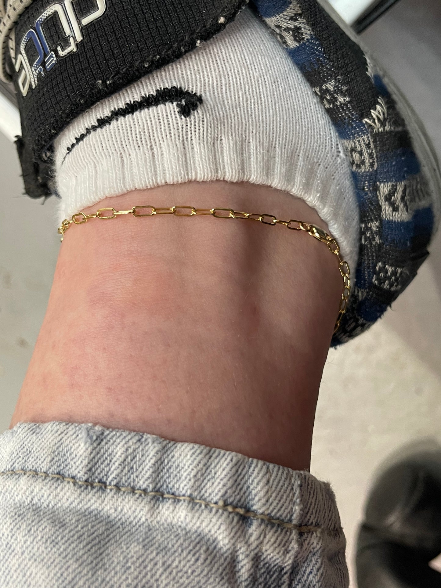 14K Gold Filled Paperclip Chain Anklet