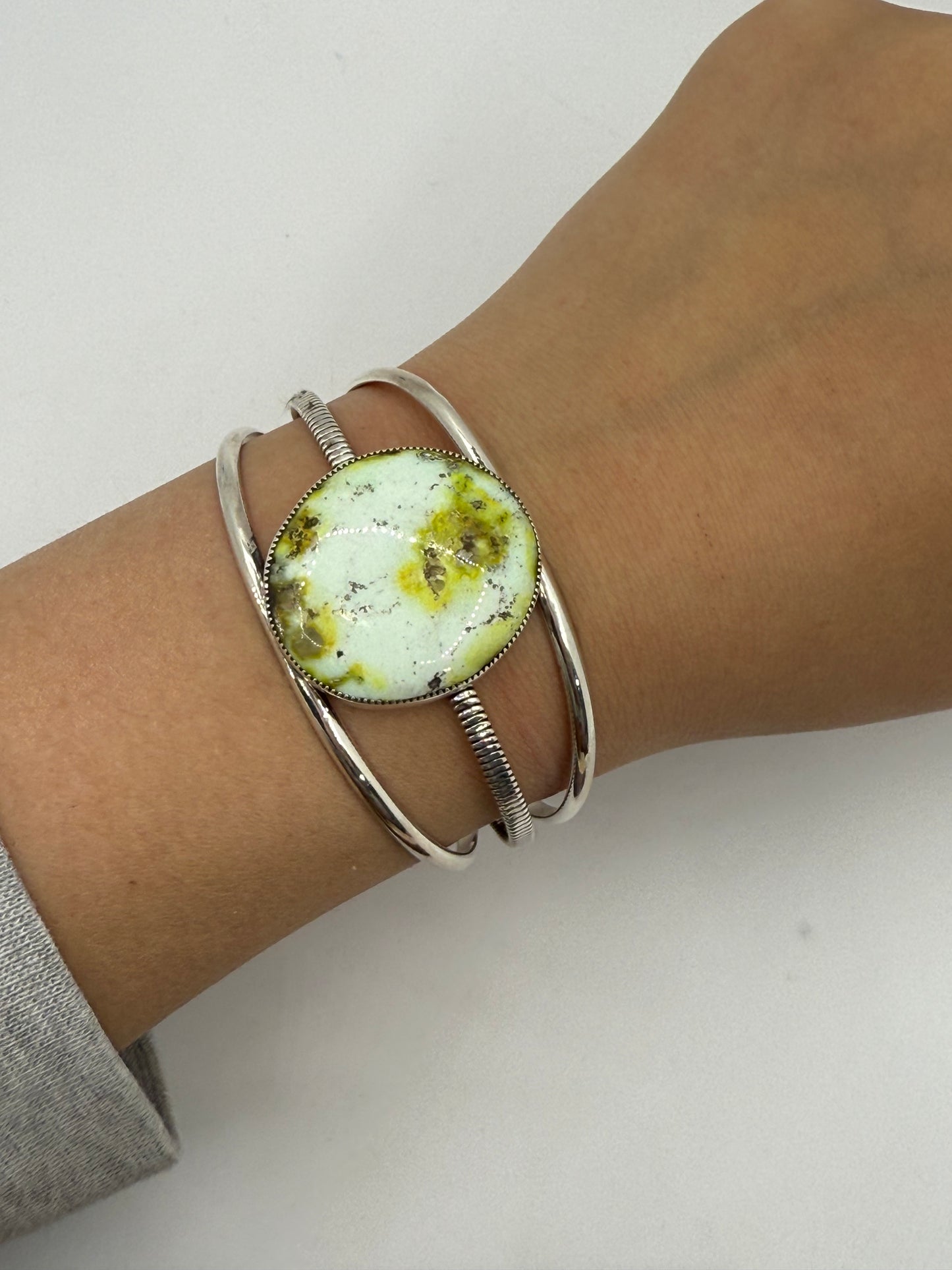 Palomino Turquoise Cuff by Roy Tom, Navajo
