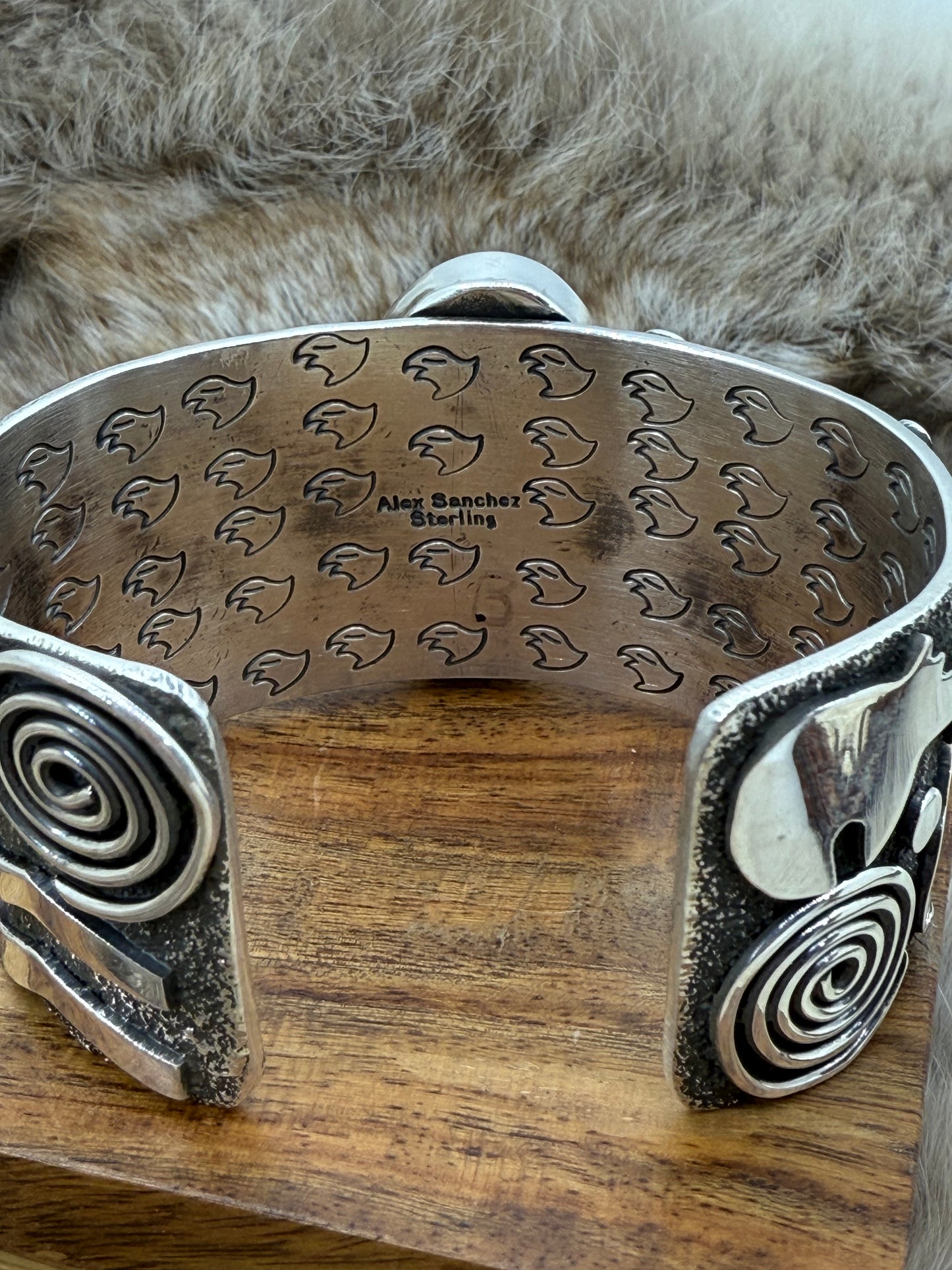 Sonoran Gold Turquoise Cuff by Alex Sanchez, Navajo