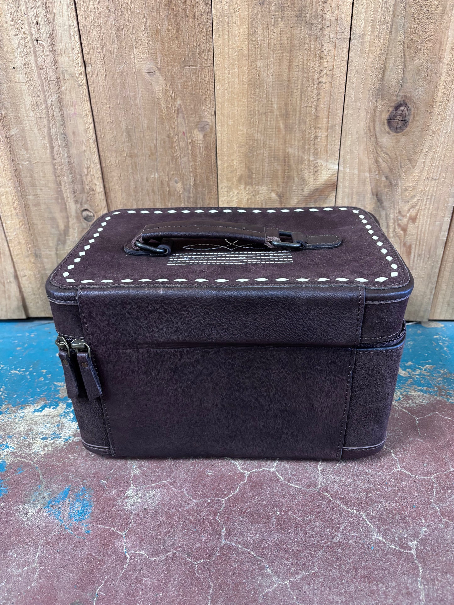 Large Brown Boot Stitched Jewelry Box