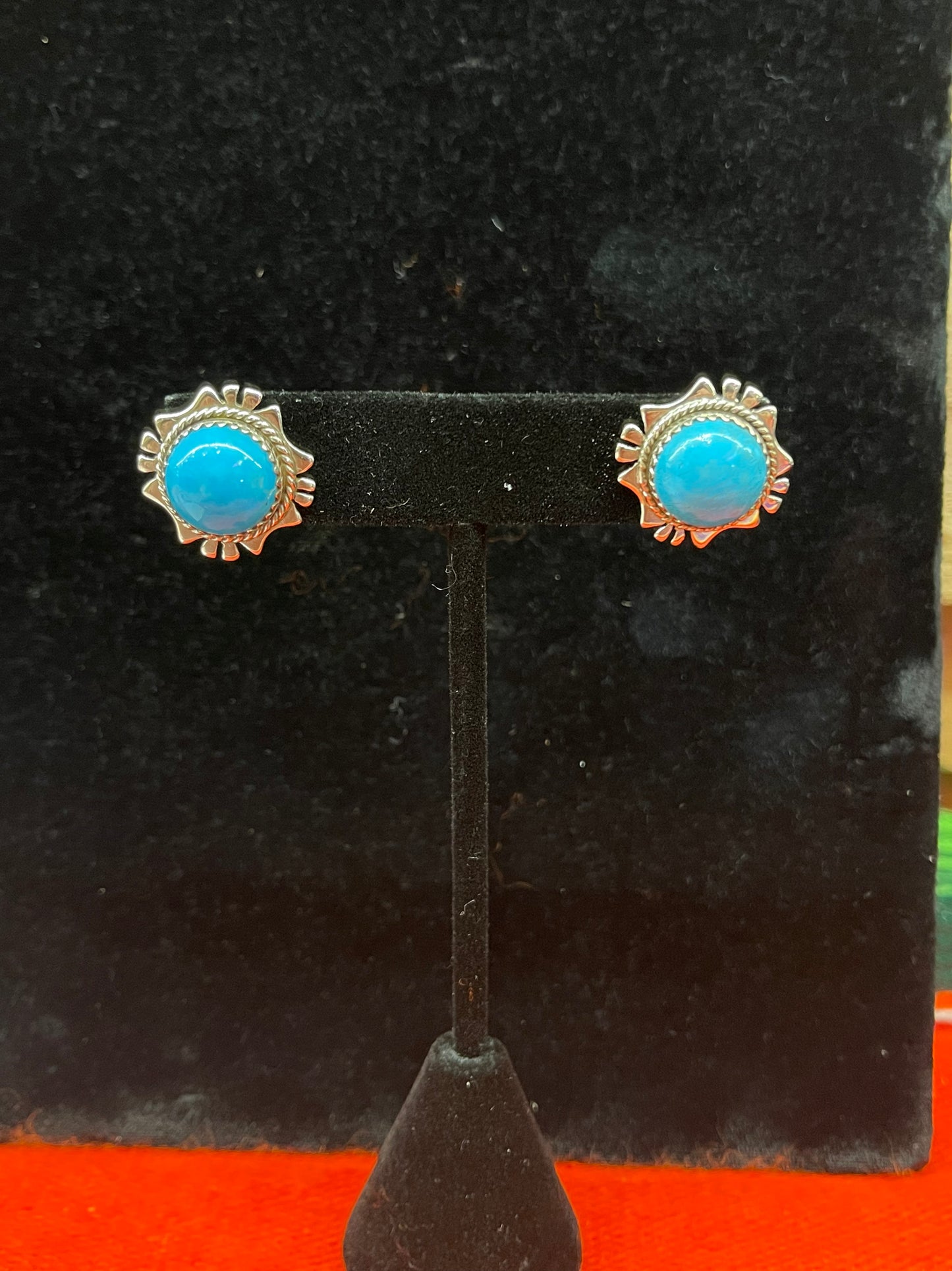Turquoise Circle Earrings