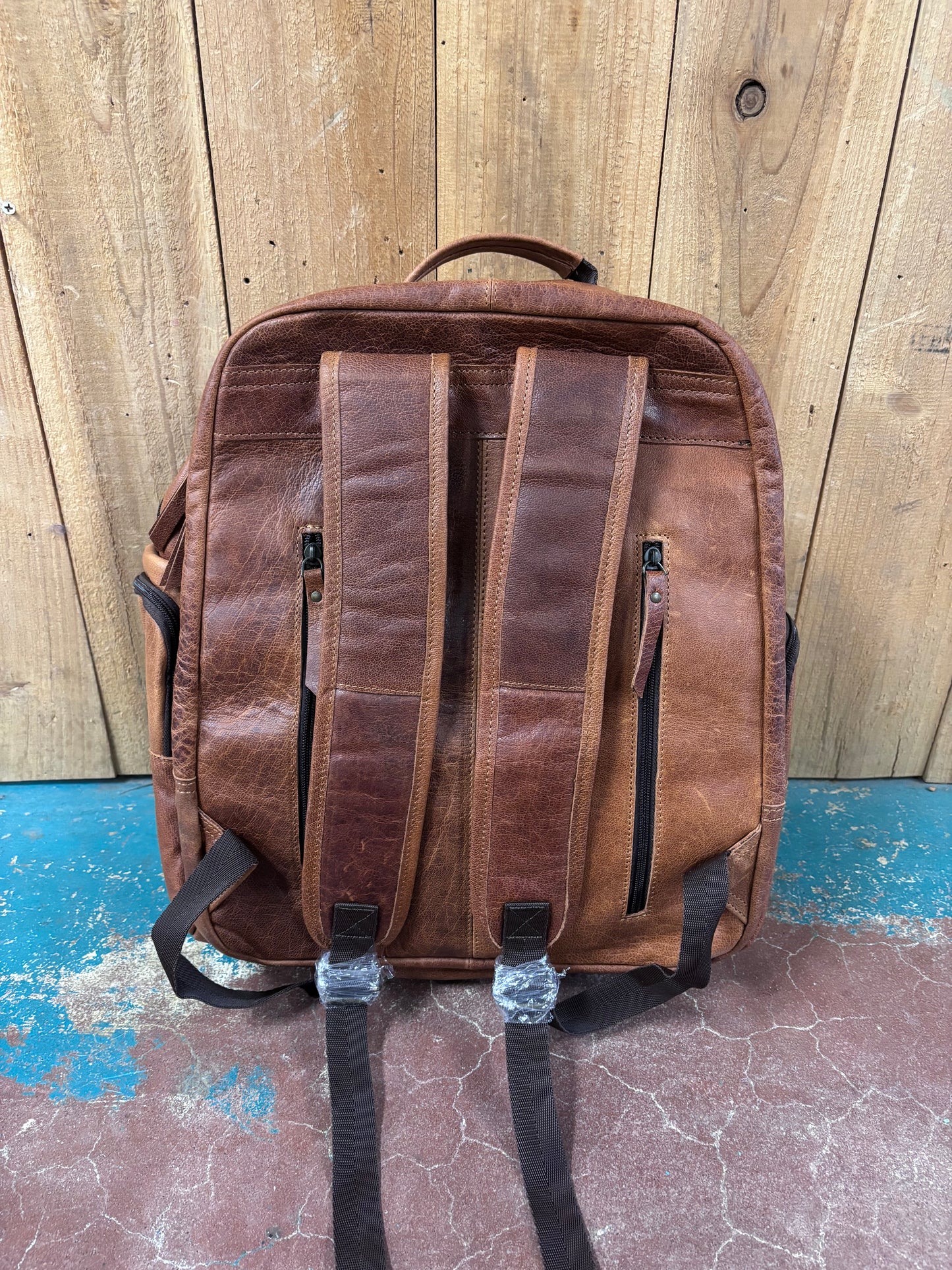 Brown Leather Backpack