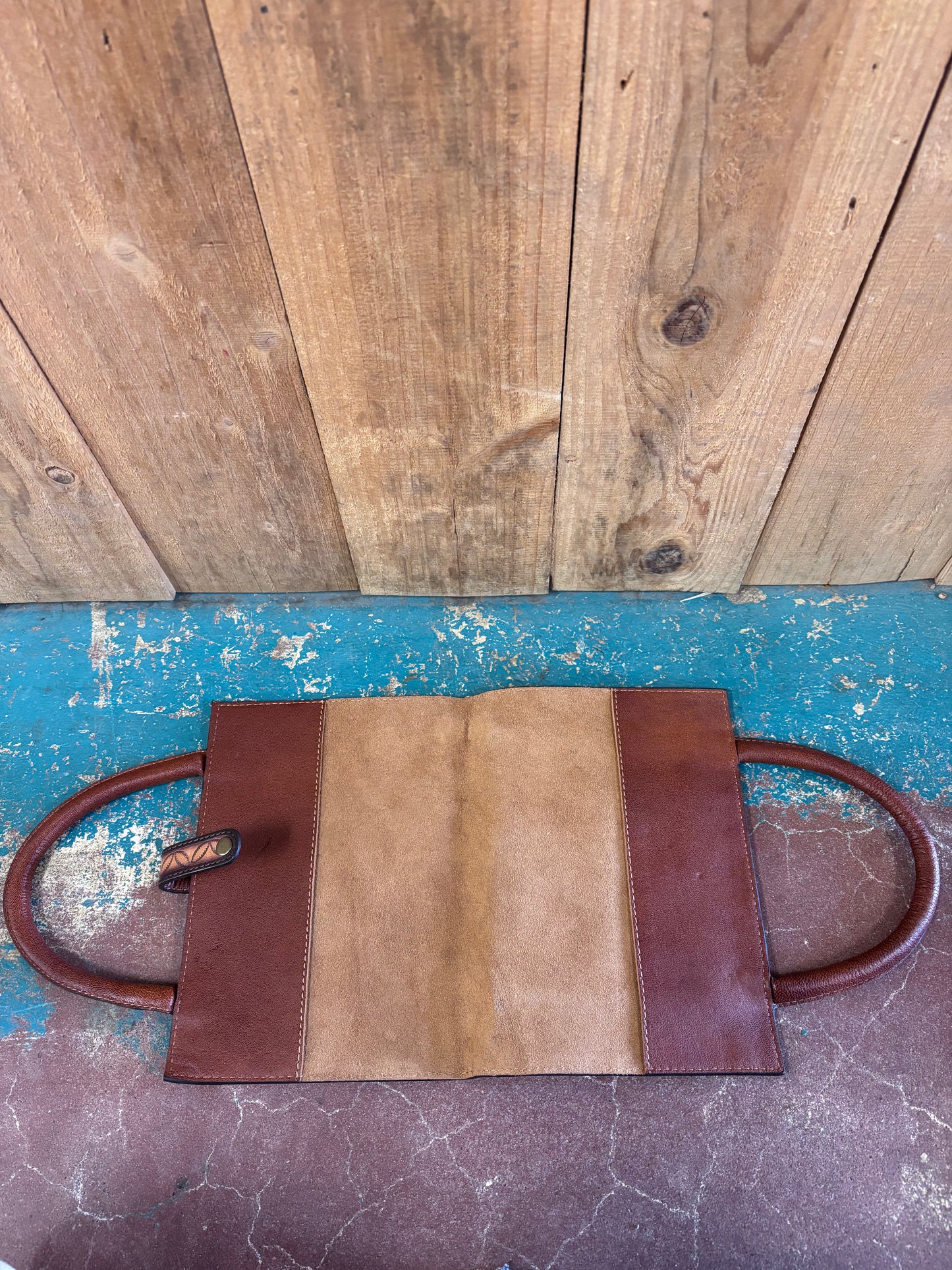 Brown Tooled Portable Bible Cover