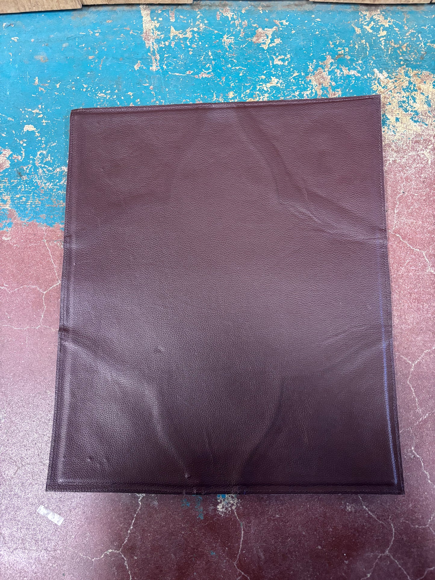 Red And White Cowhide Flower Tooled Placemat