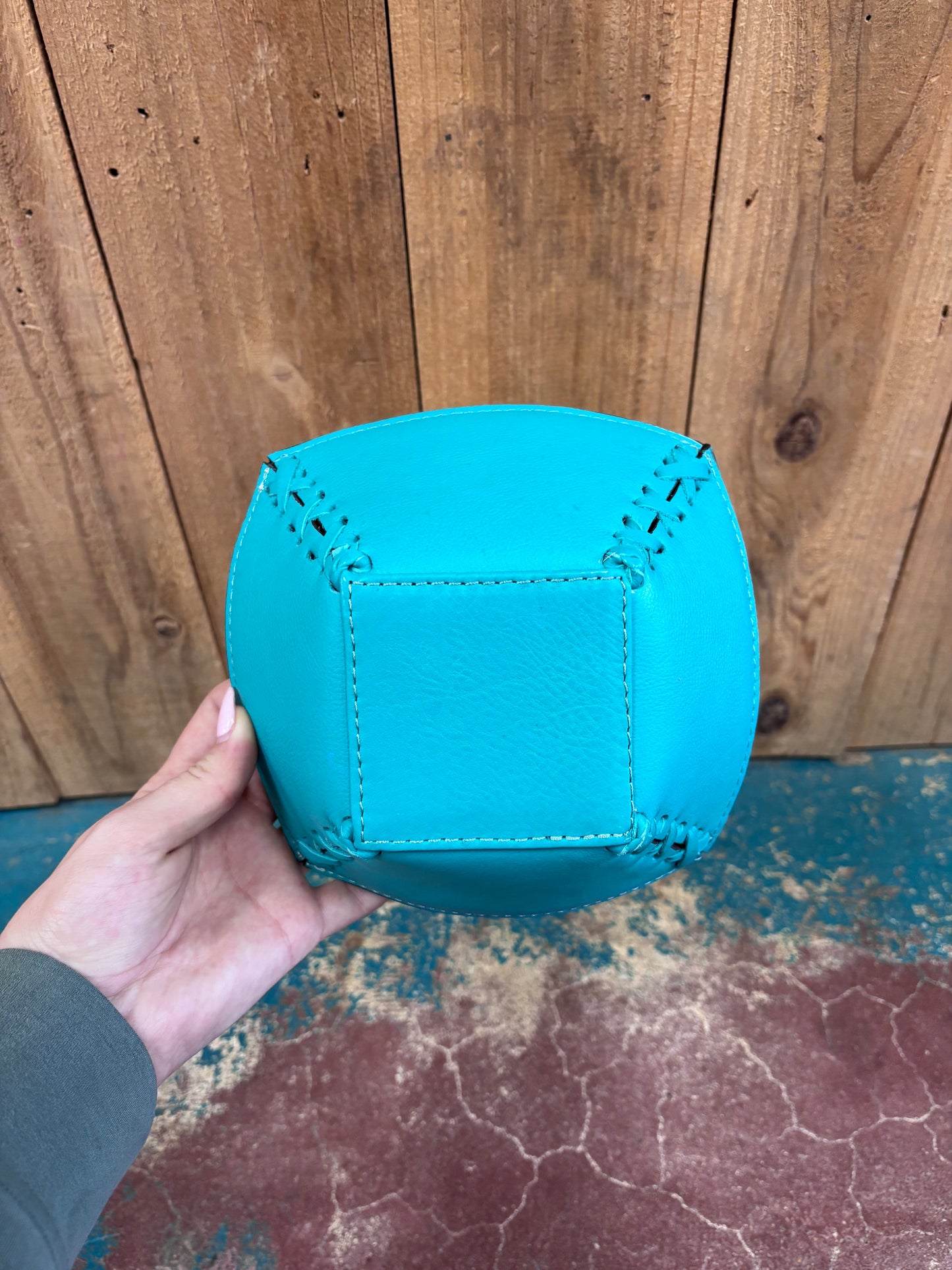 Black Cowhide Turquoise Leather Jewelry Tray