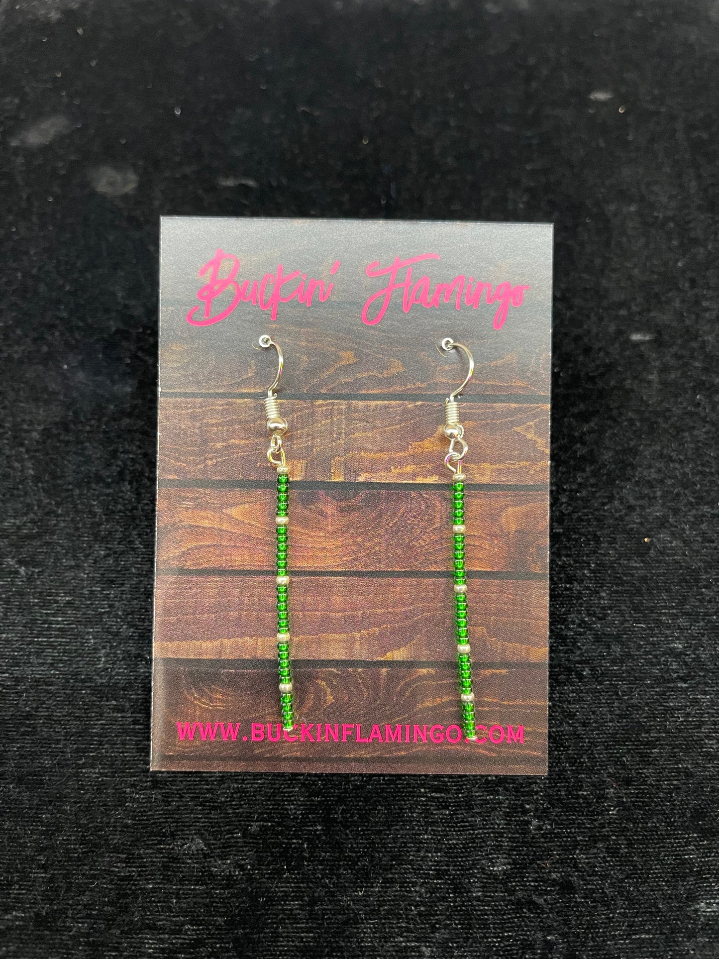 Single Strand Beaded Dangle Earrings