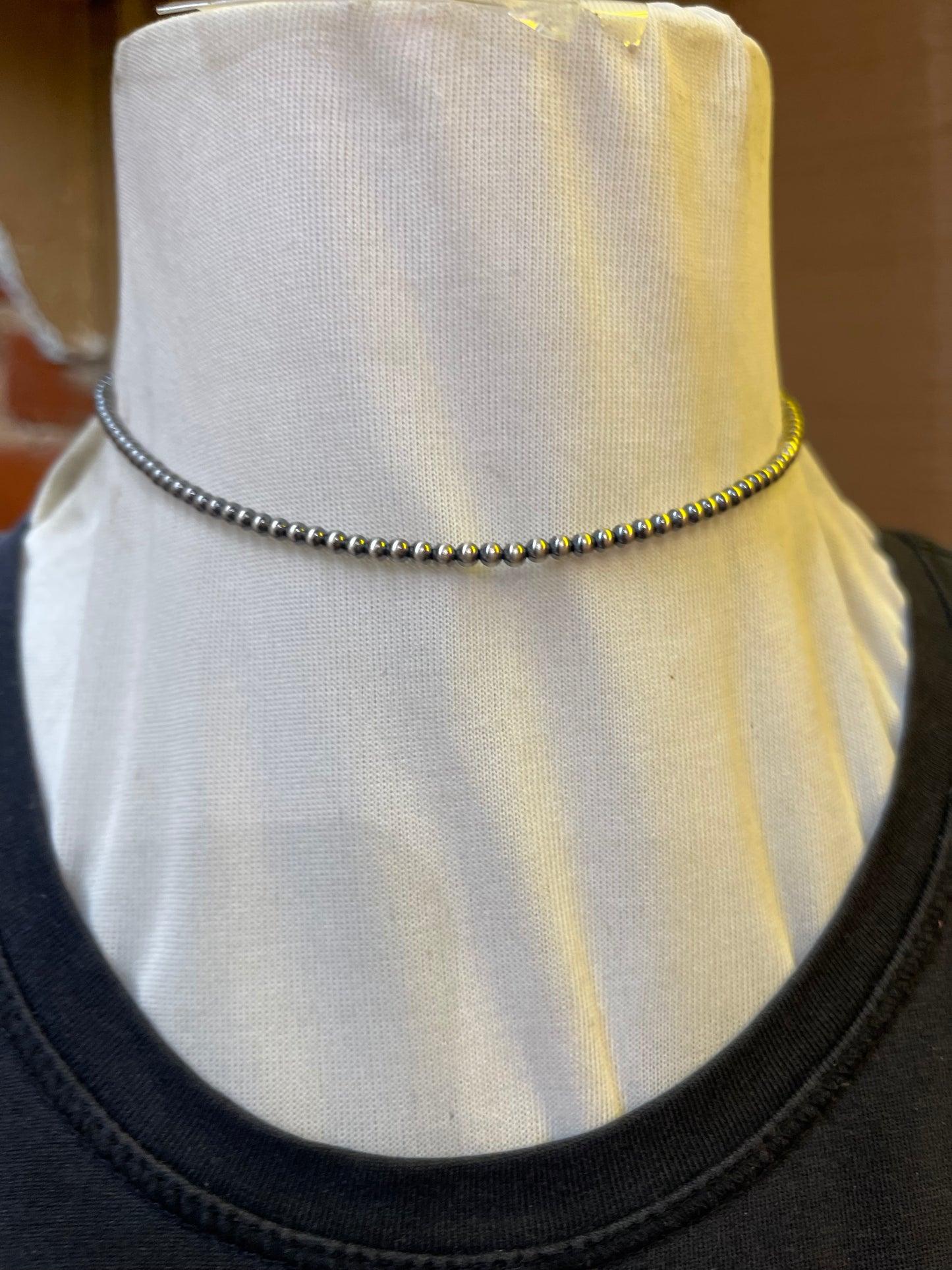 3mm 14" Navajo Pearl Necklace