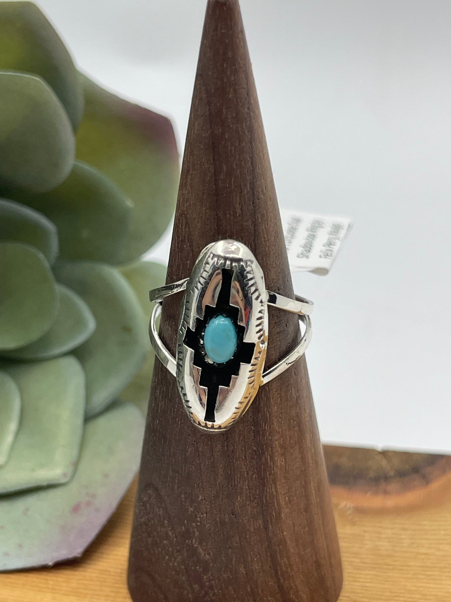 5.0 Shadowbox Ring by Felix Perry, Navajo