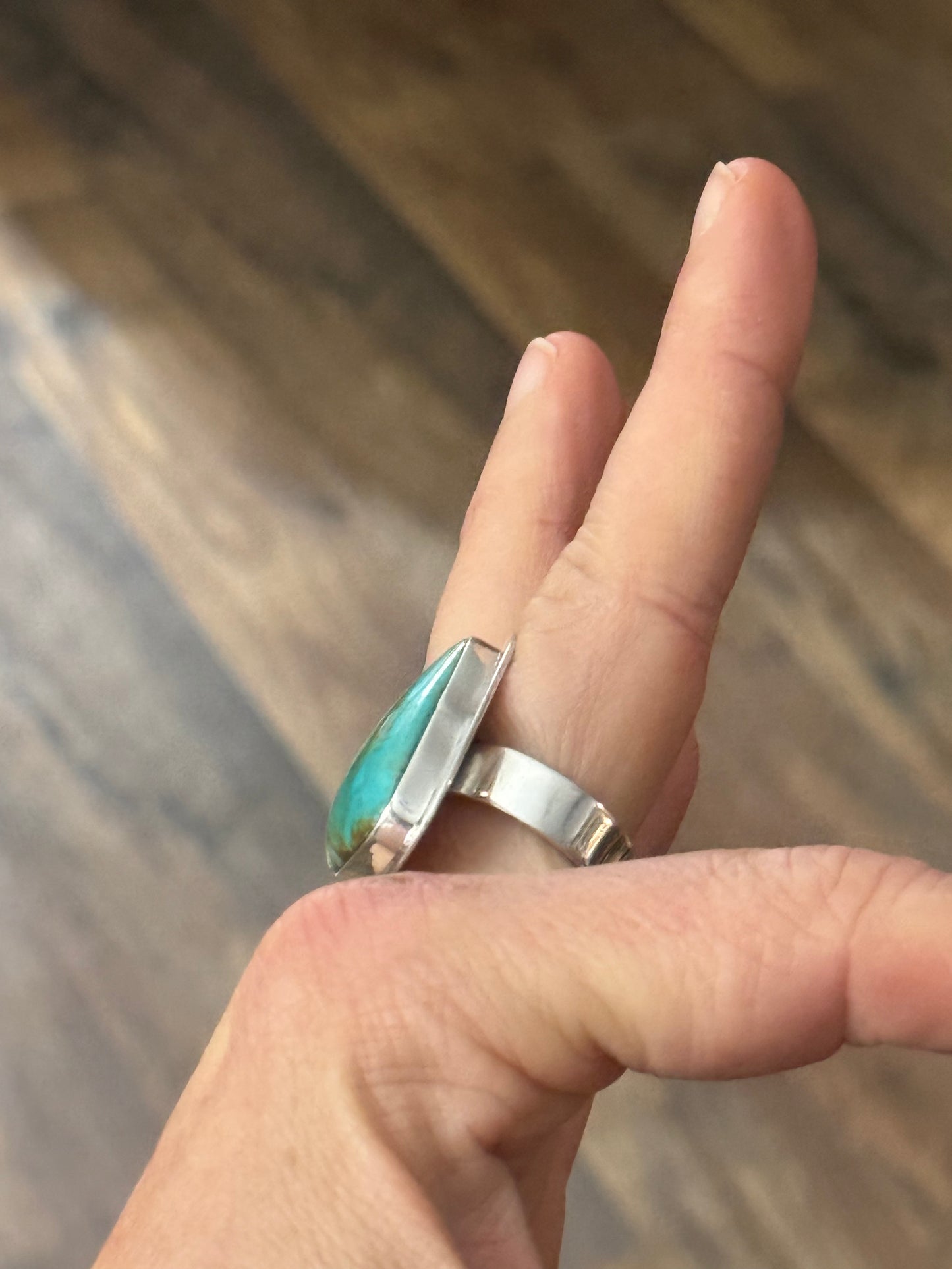 8.0 Royston Turquoise Ring by Marie Jackson, Navajo