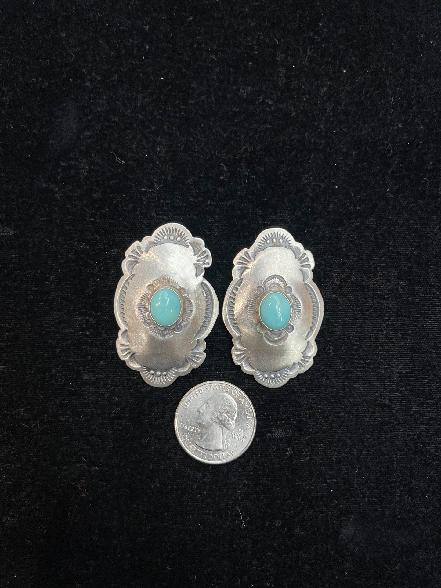Dry Creek Turquoise Post Earrings by Jeff Largo