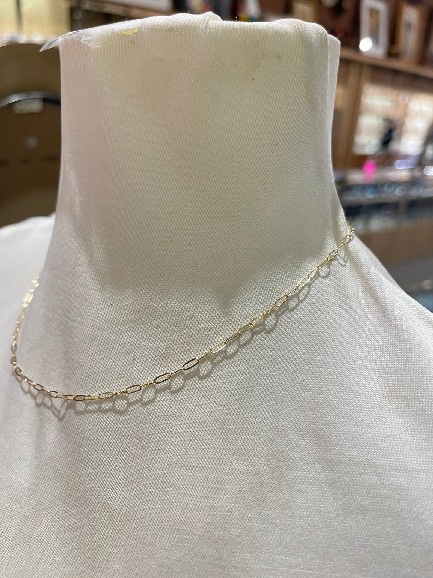 18” 14k Gold-Filled Paperclip Chain Necklace