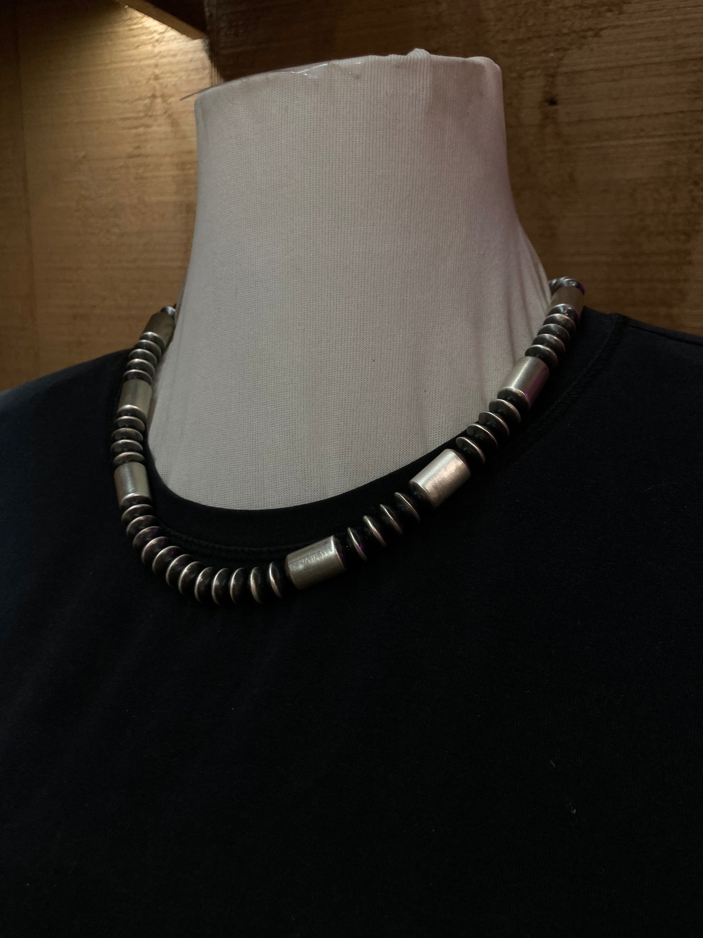 20" 10mm Navajo Saucer Pearls by Crystal Haley