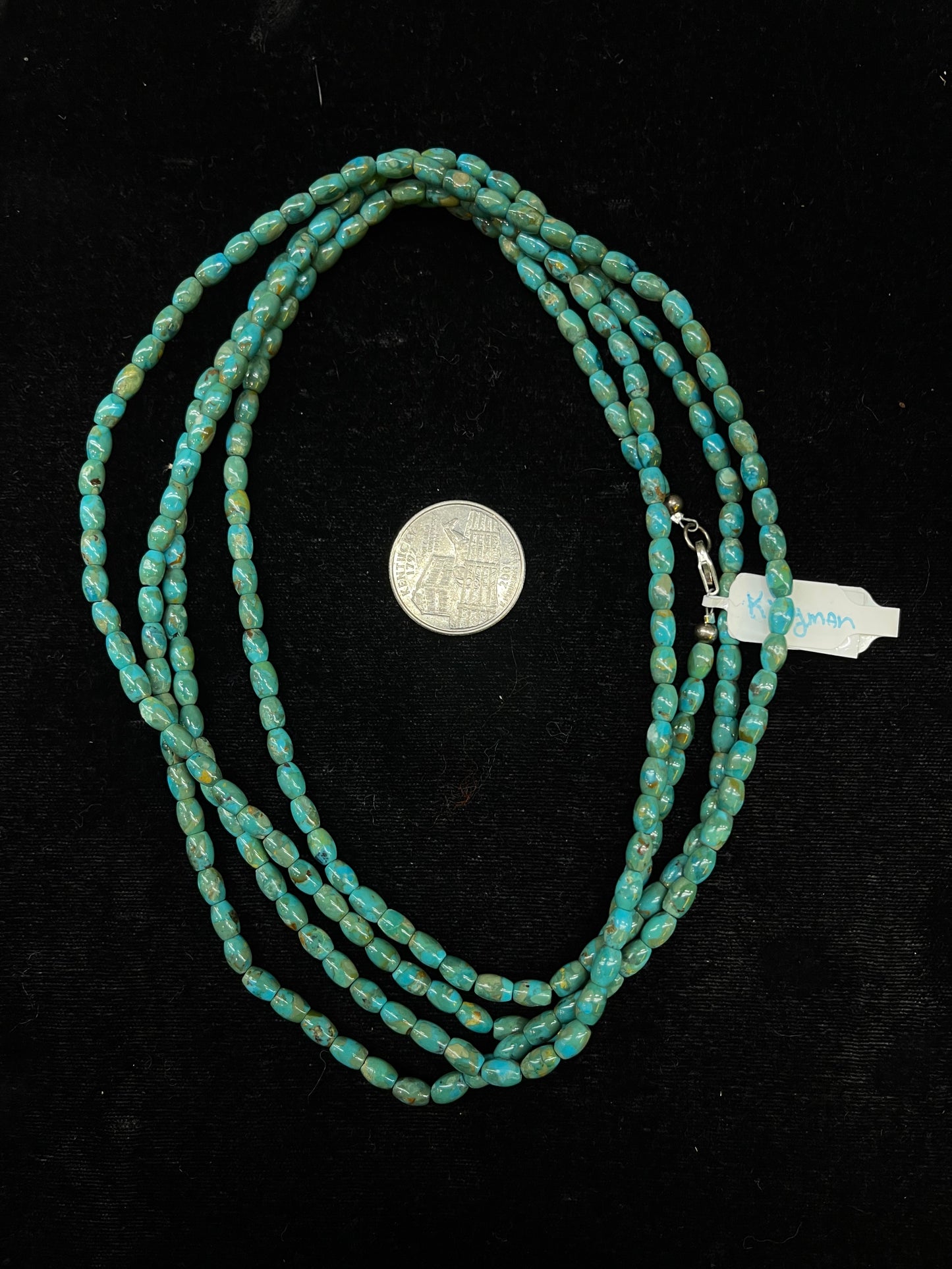60” Kingman Turquoise Bead Necklace