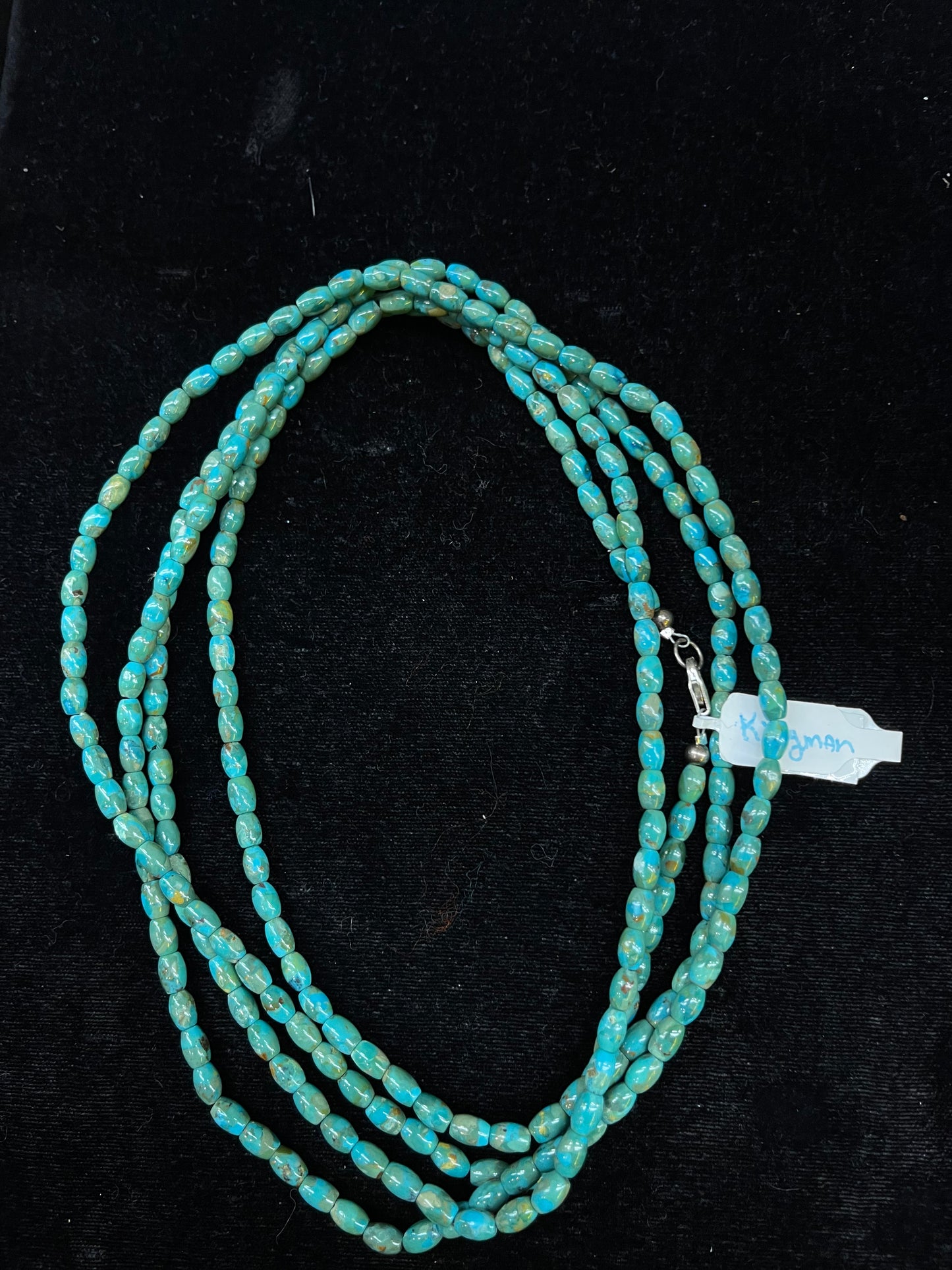 60” Kingman Turquoise Bead Necklace