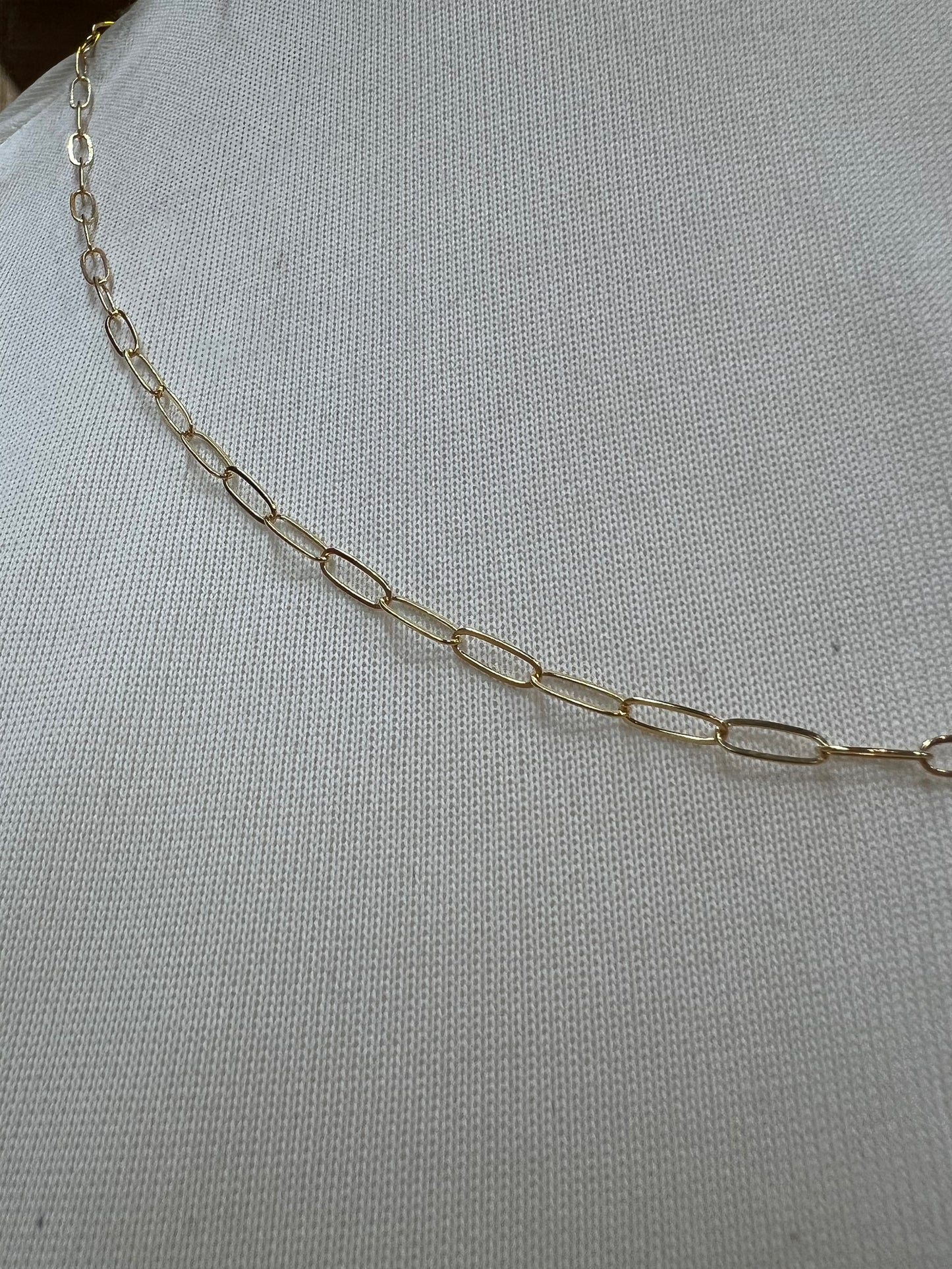 14k Gold Filled Paperclip Chain (20”)