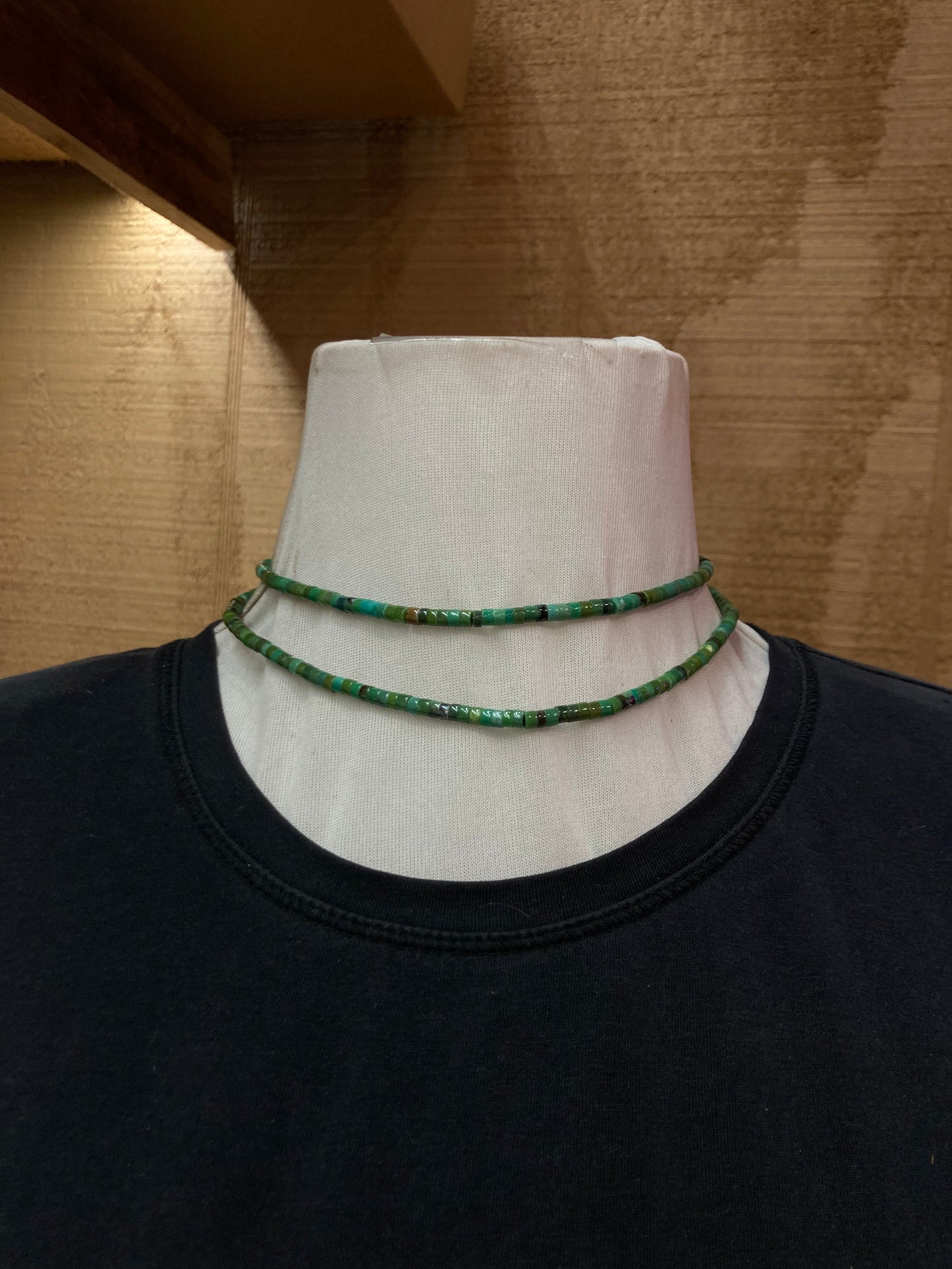 30” Turquoise Heishi Bead Necklace