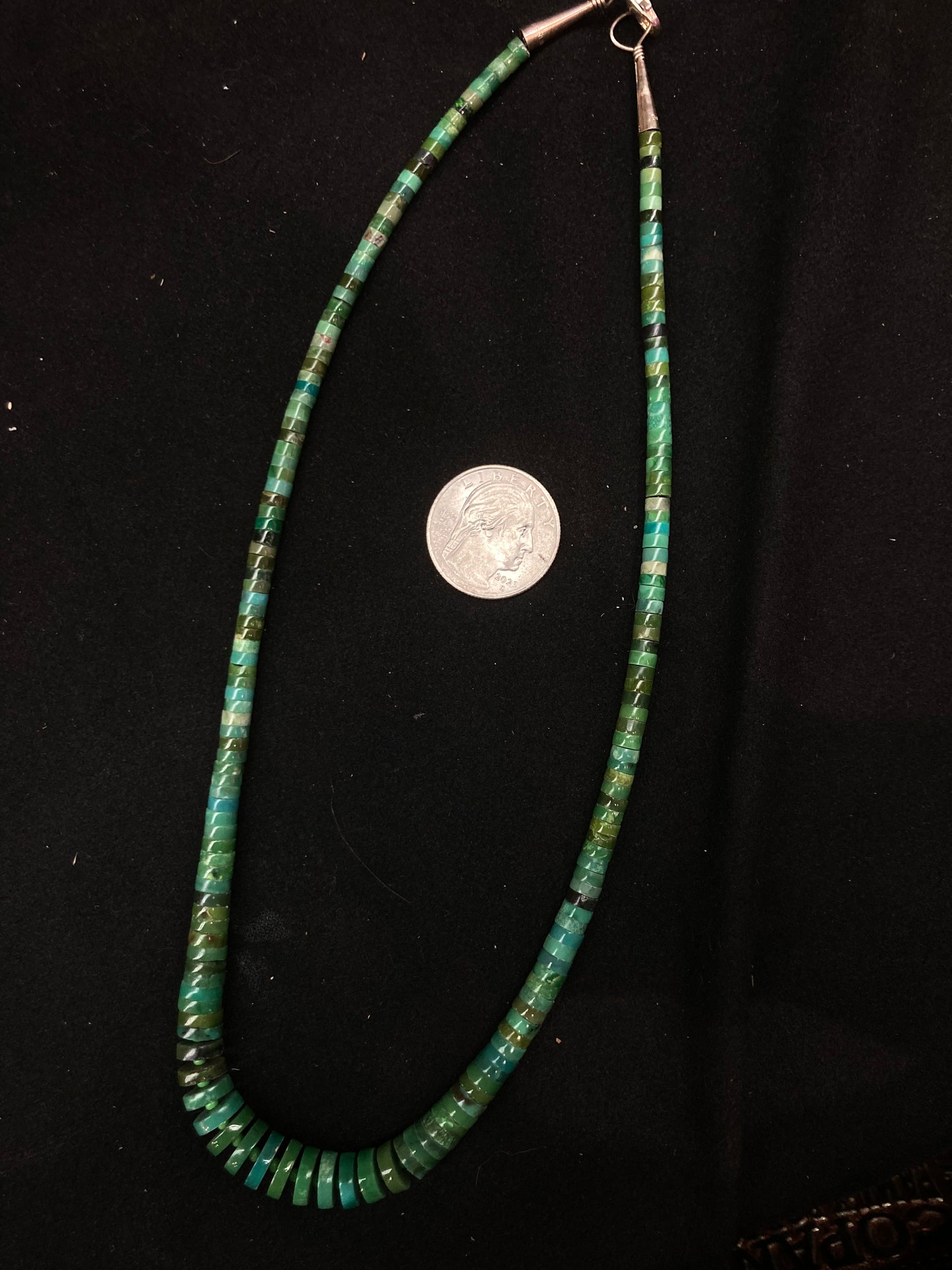19” Graduated Turquoise Heishi Bead Necklace