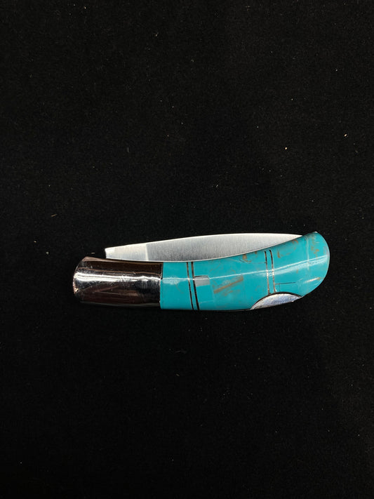 Inlay Turquoise Pocket Knife