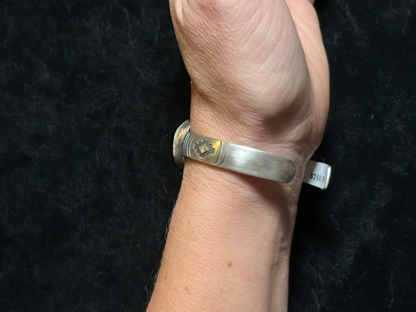 6”-7” White Buffalo Cuff by B. Webb, Navajo