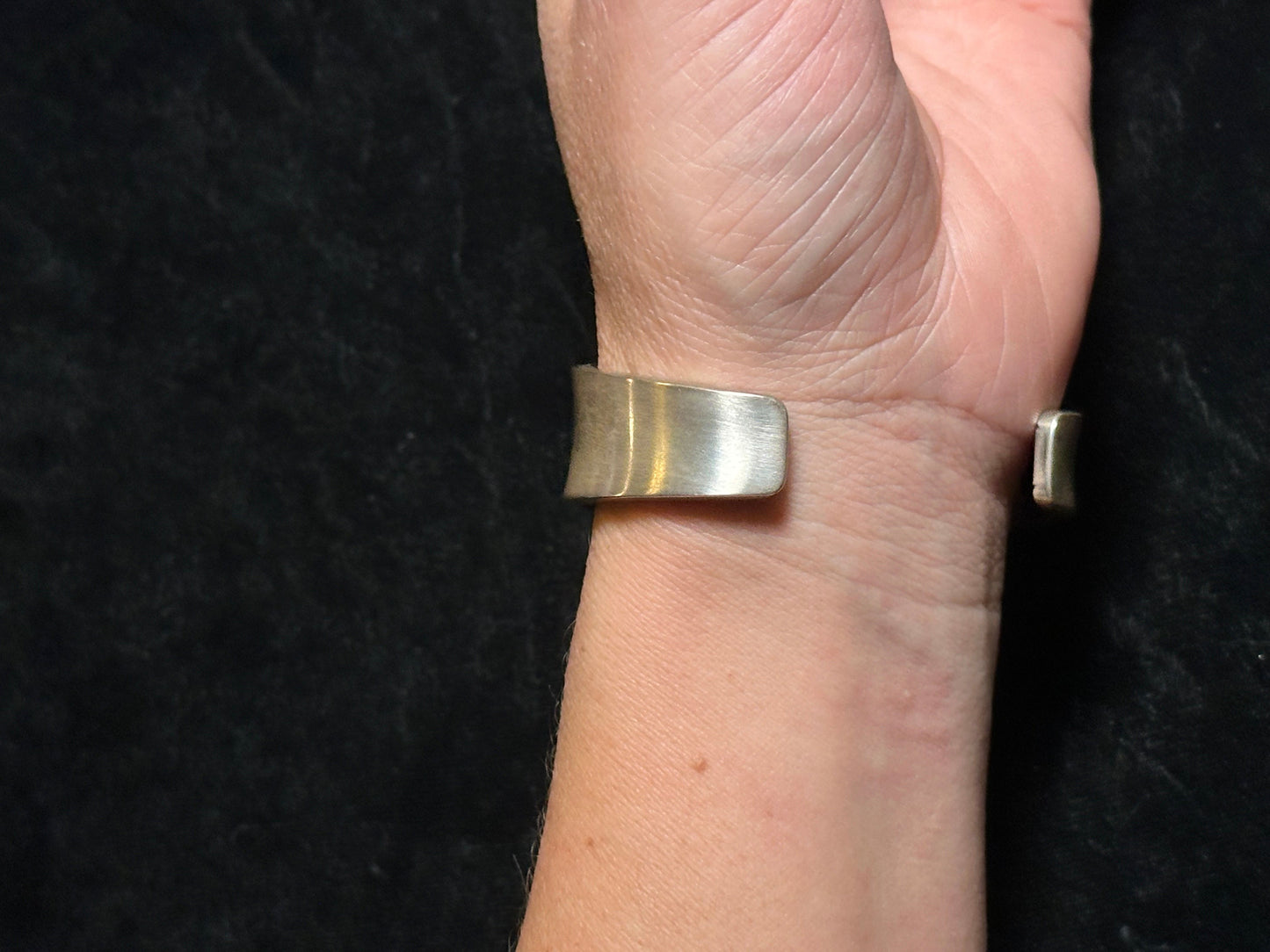 6”-7” Cuff with Dry Creek Turquoise Stone by Russell Sam, Navajo