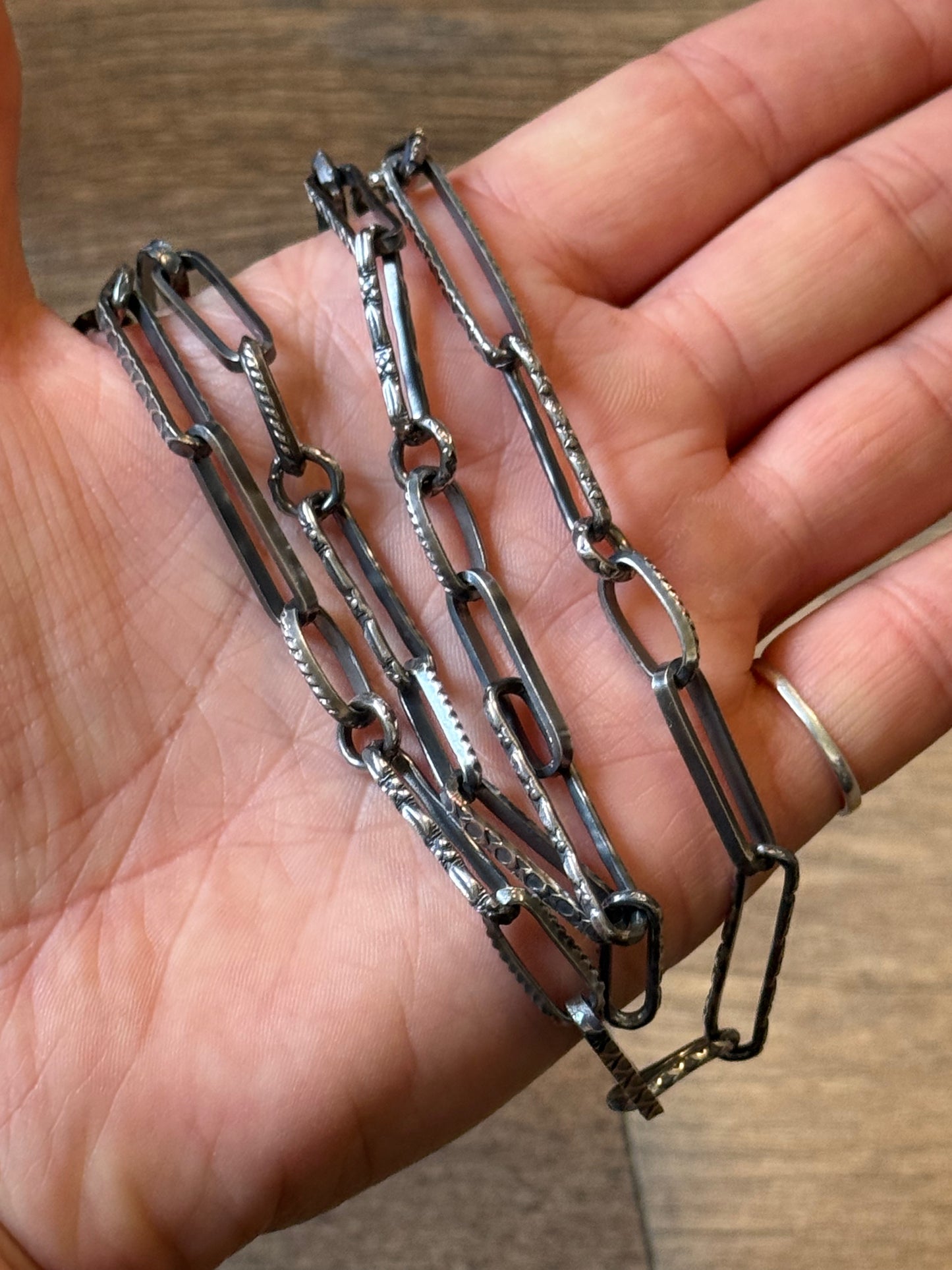 22” Handmade Paperclip Chain By Bad Bronc
