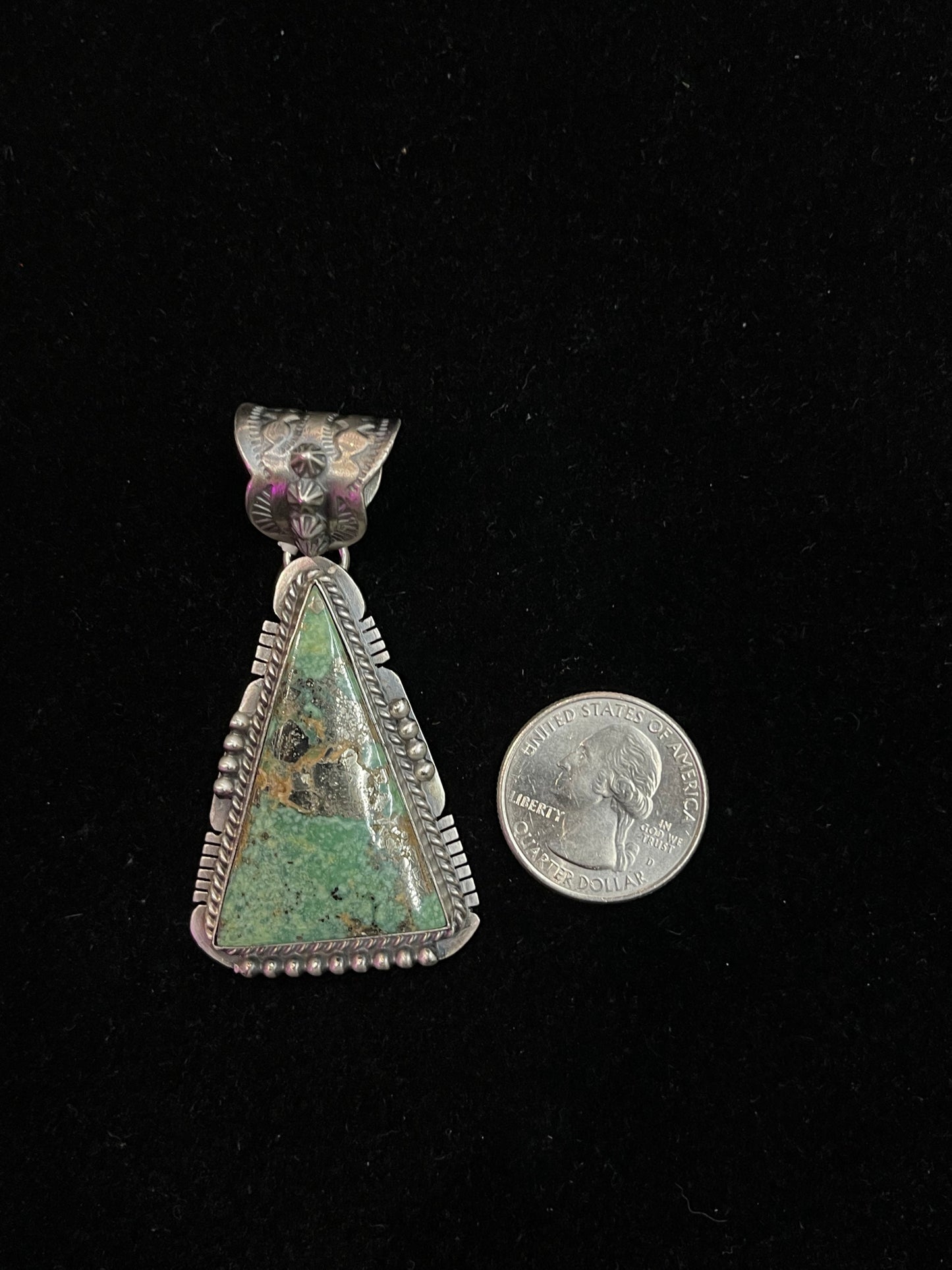 Kings Monassa Turquoise Pendant by John Nelson, Navajo