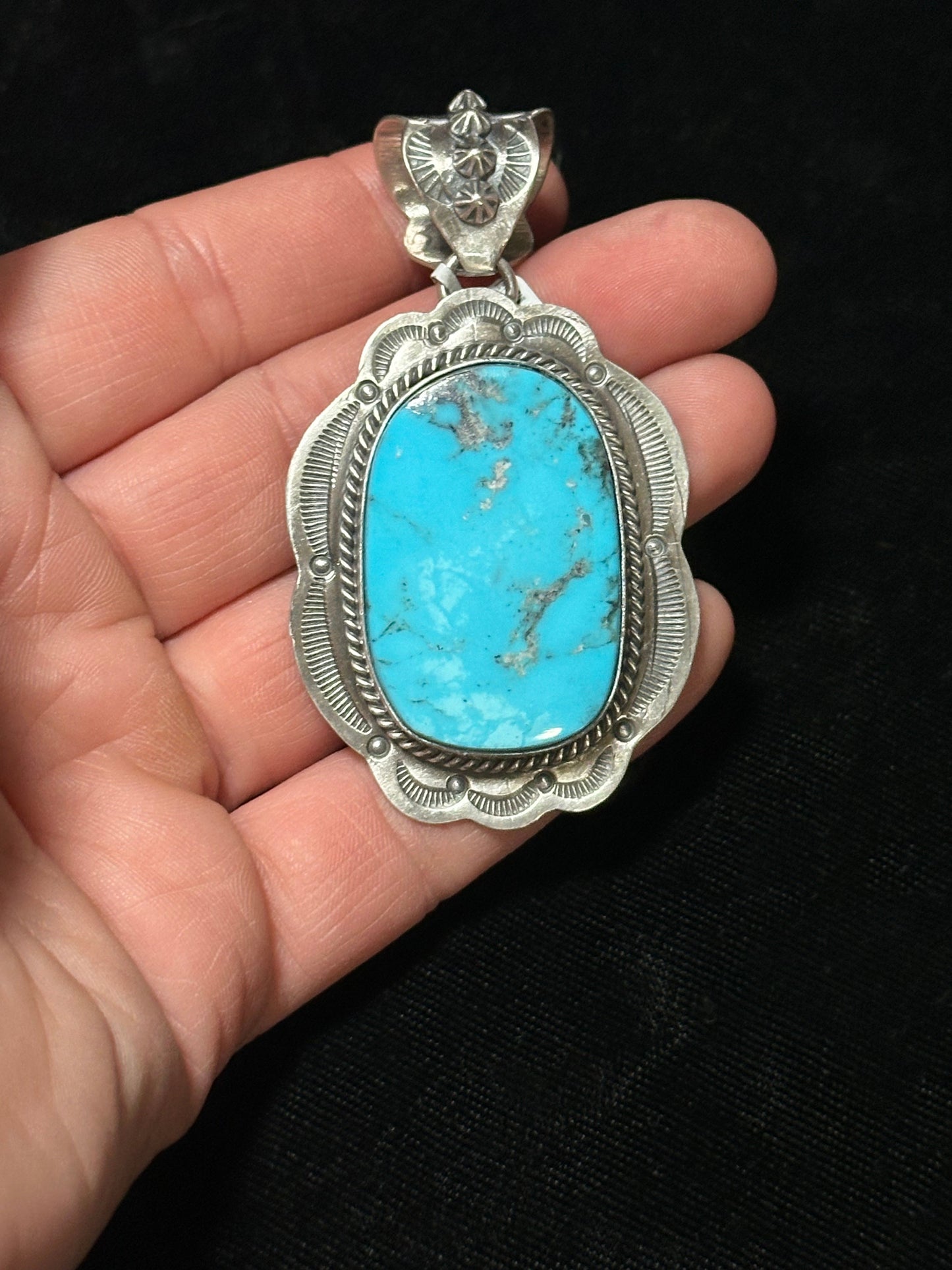Kingman Turquoise Pendant by John Nelson
