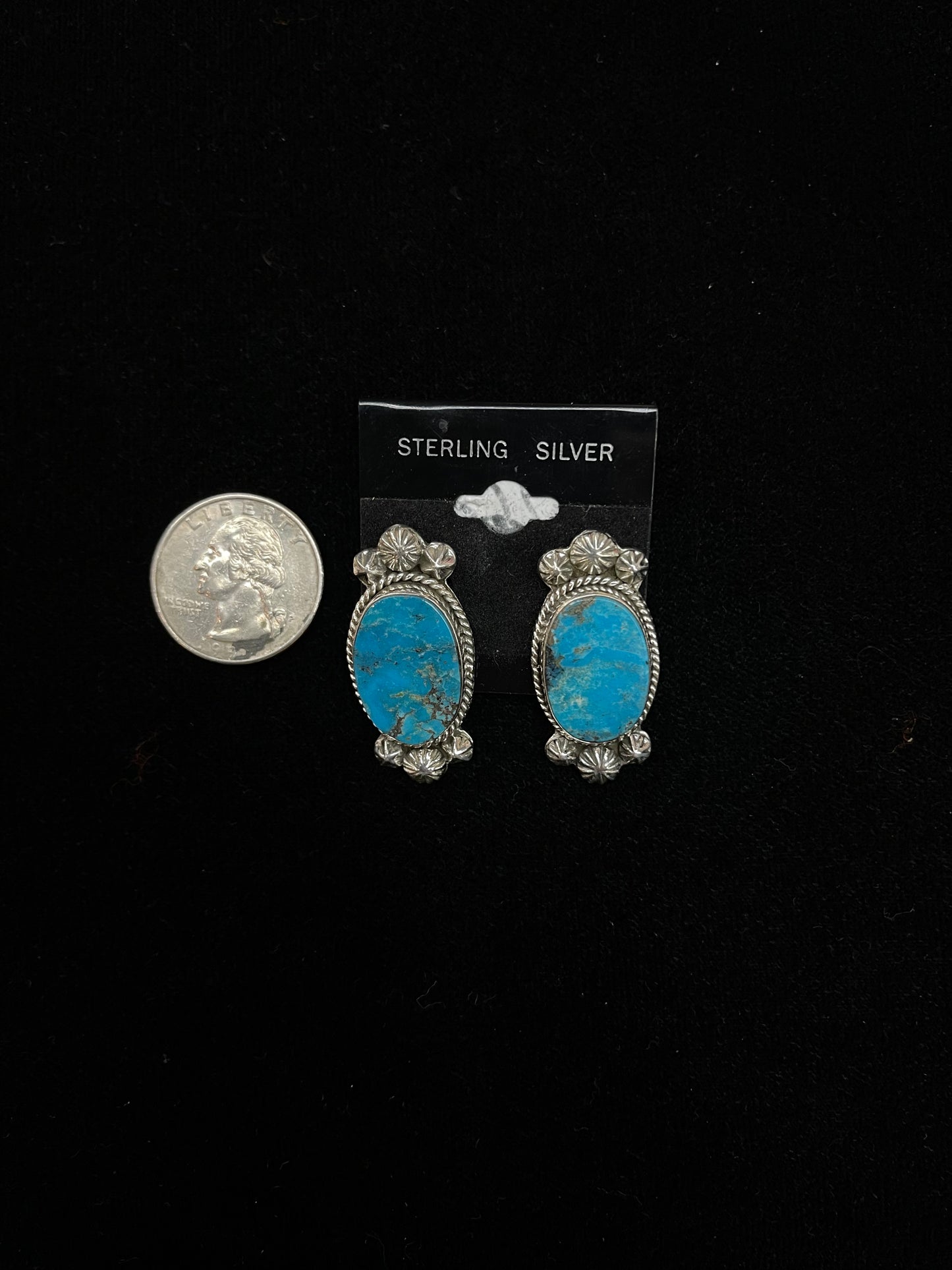 LOT 44 B 9/27 Kingman Turquoise Post Earrings