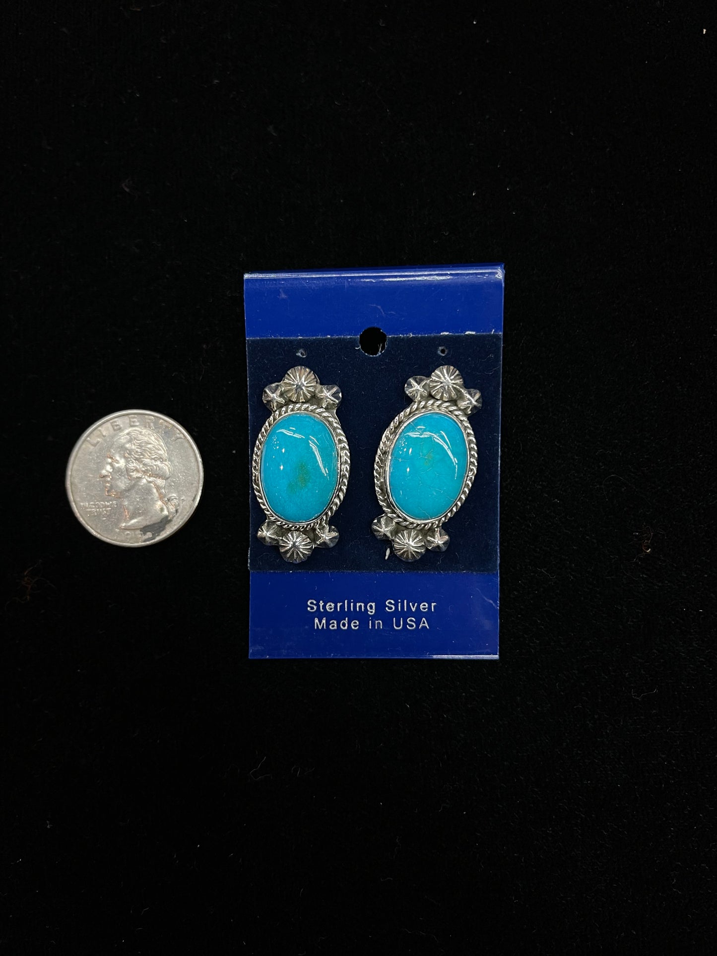 Kingman Turquoise Post Earrings