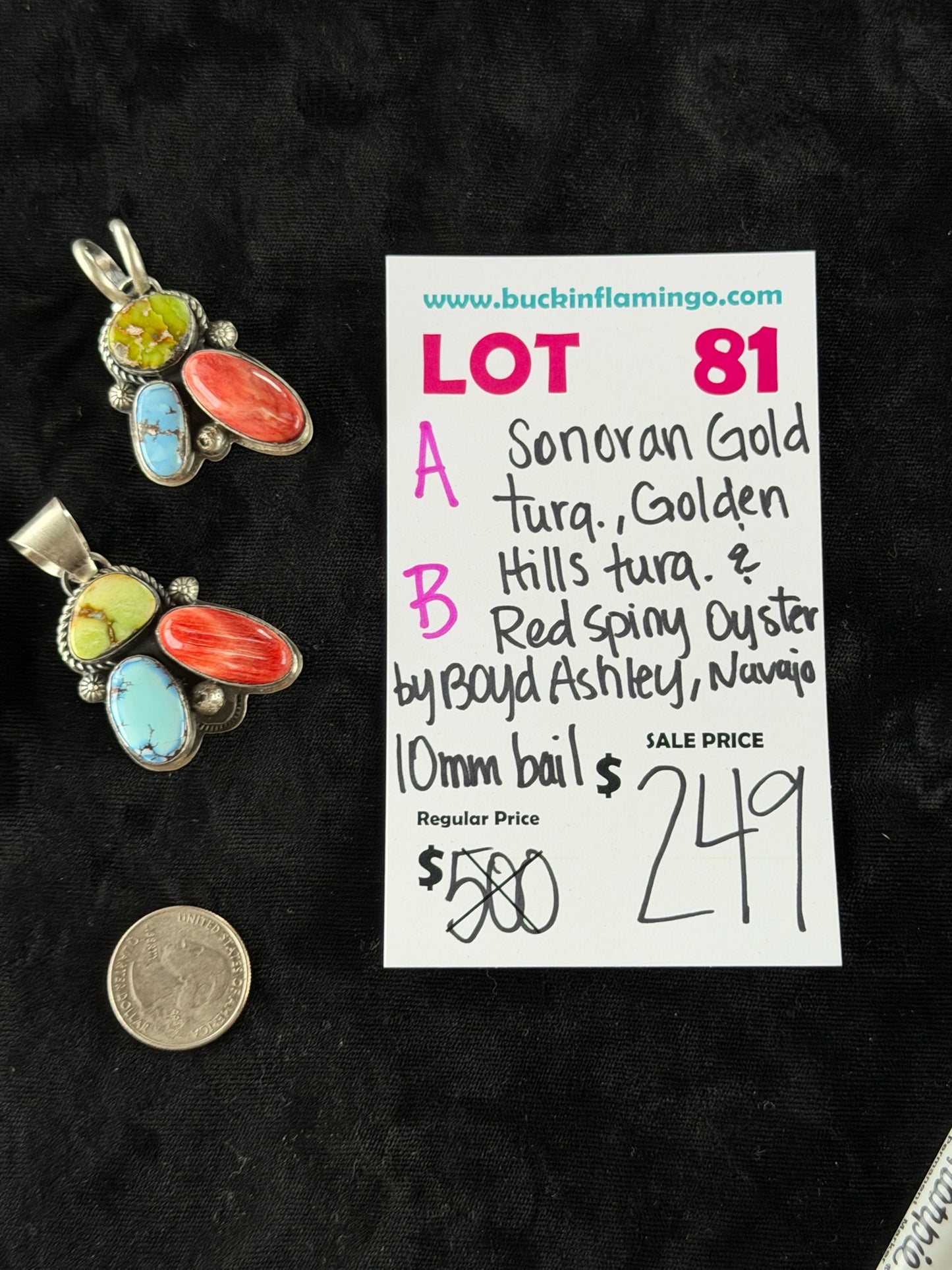 LOT 81 B 6/14 Sonoran Gold, Golden Hills & Red Spiny Oyster by Boyd Ashley, Navajo