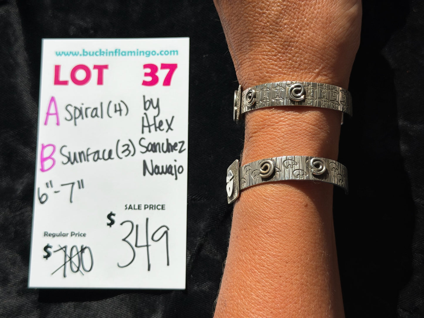 LOT 37 B 7/18 Sunface 6”-7” by Alex Sanchez, Navajo