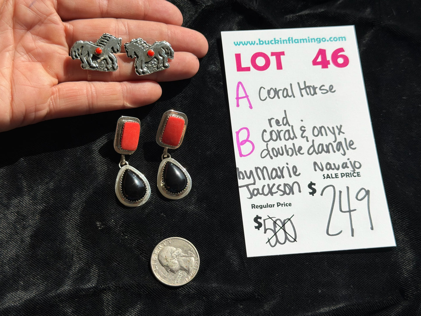LOT 46 A 7/18 Coral Horse by Marie Jackson, Navajo