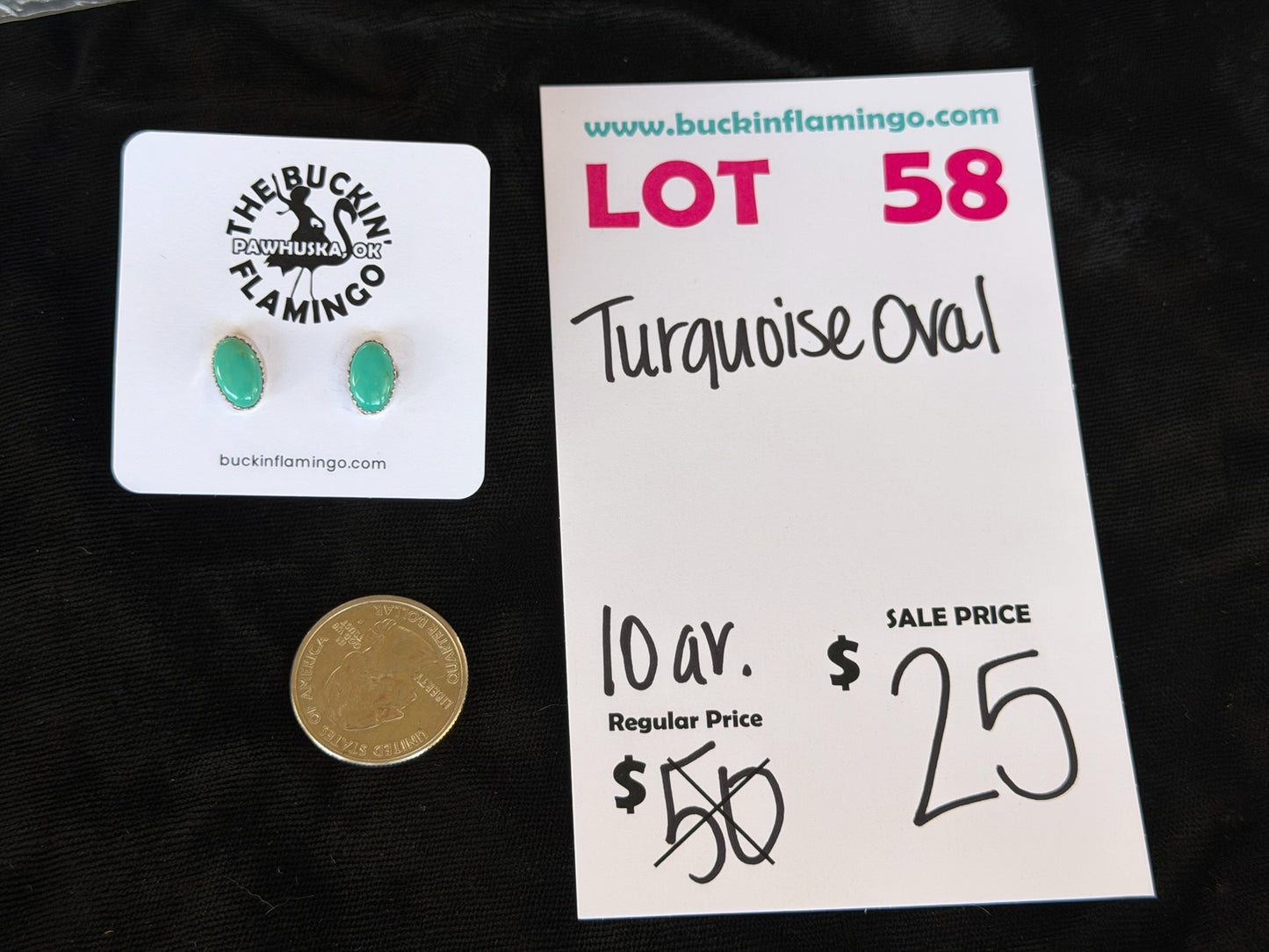 LOT 58 7/18 Turquoise Oval
