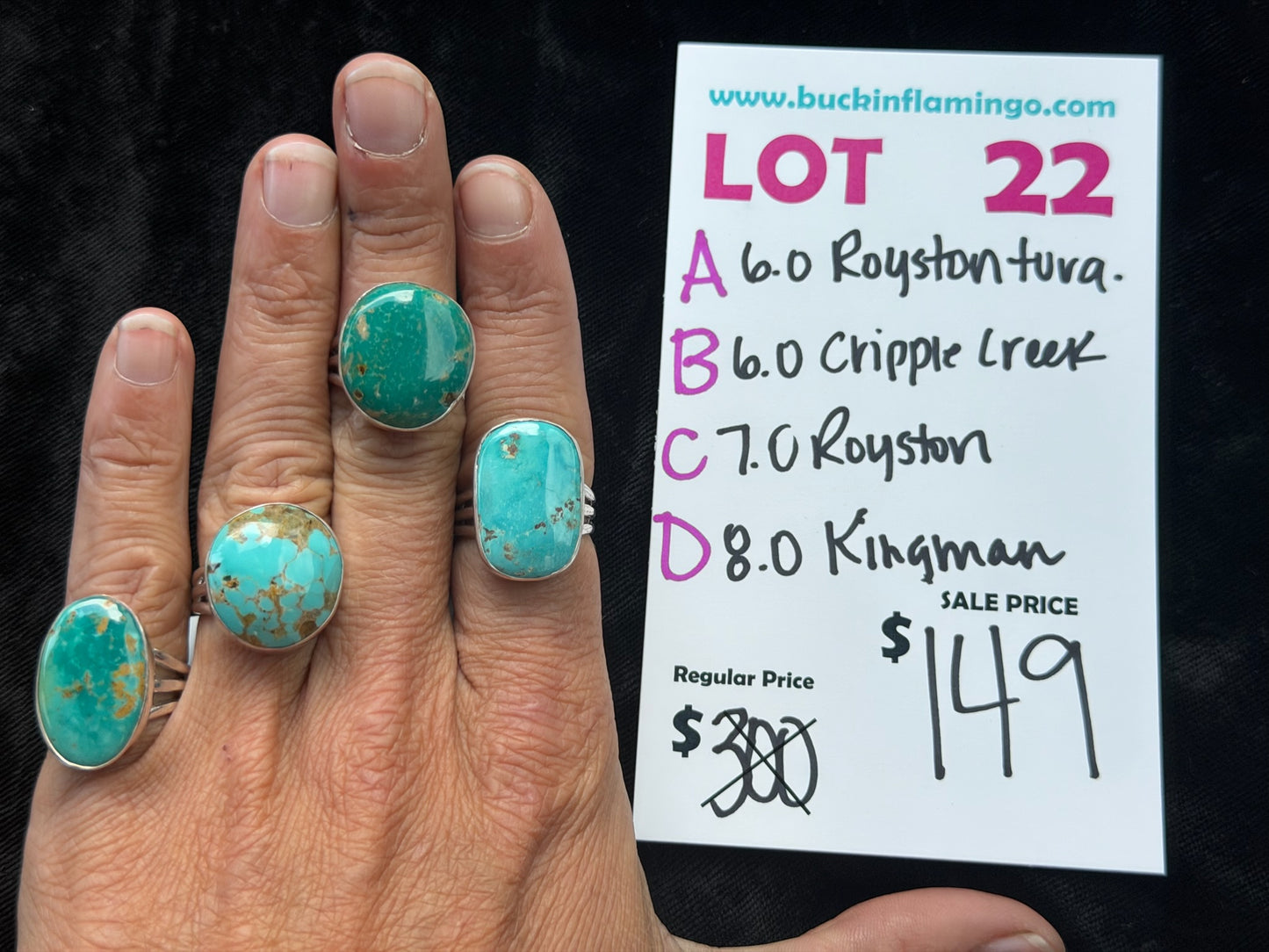 LOT 22 A 7/26 Royston Turquoise