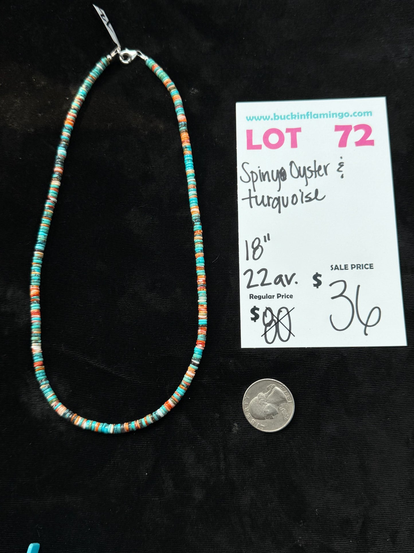 LOT 72 7/26 Spiny Oyster & Turquoise 18”