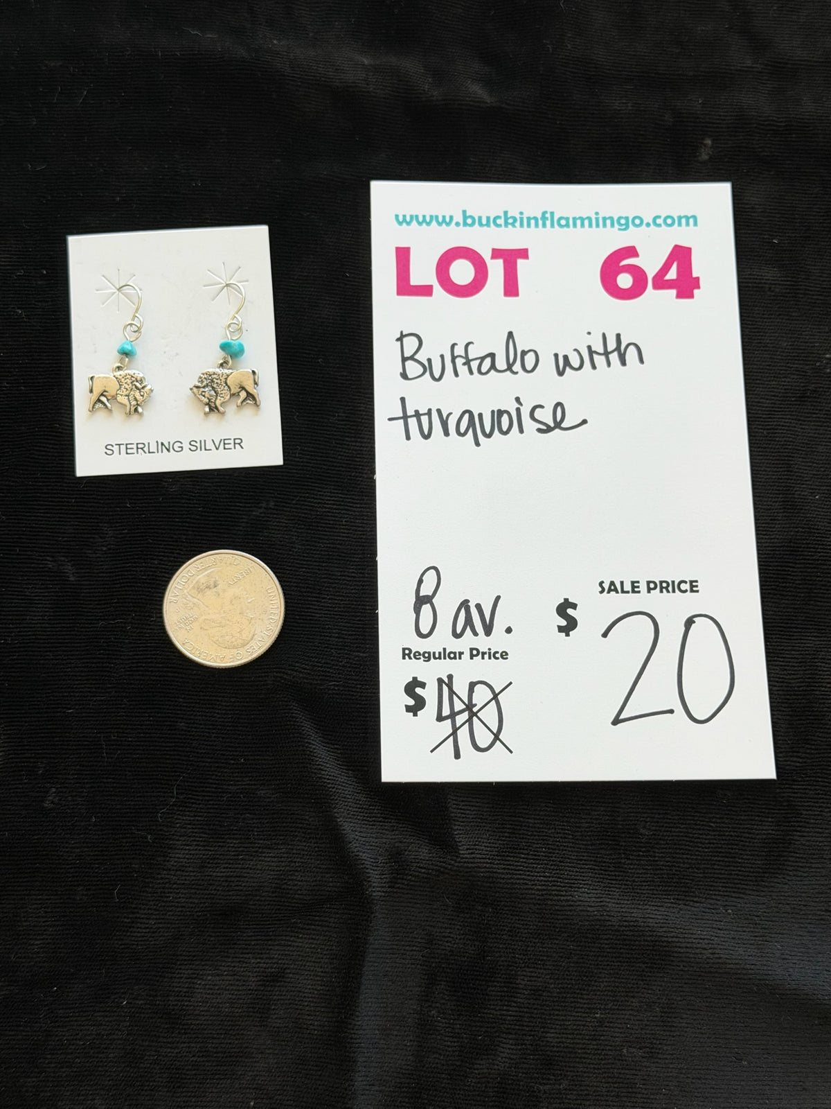 LOT 64 9/20 Buffalow with Turquoise