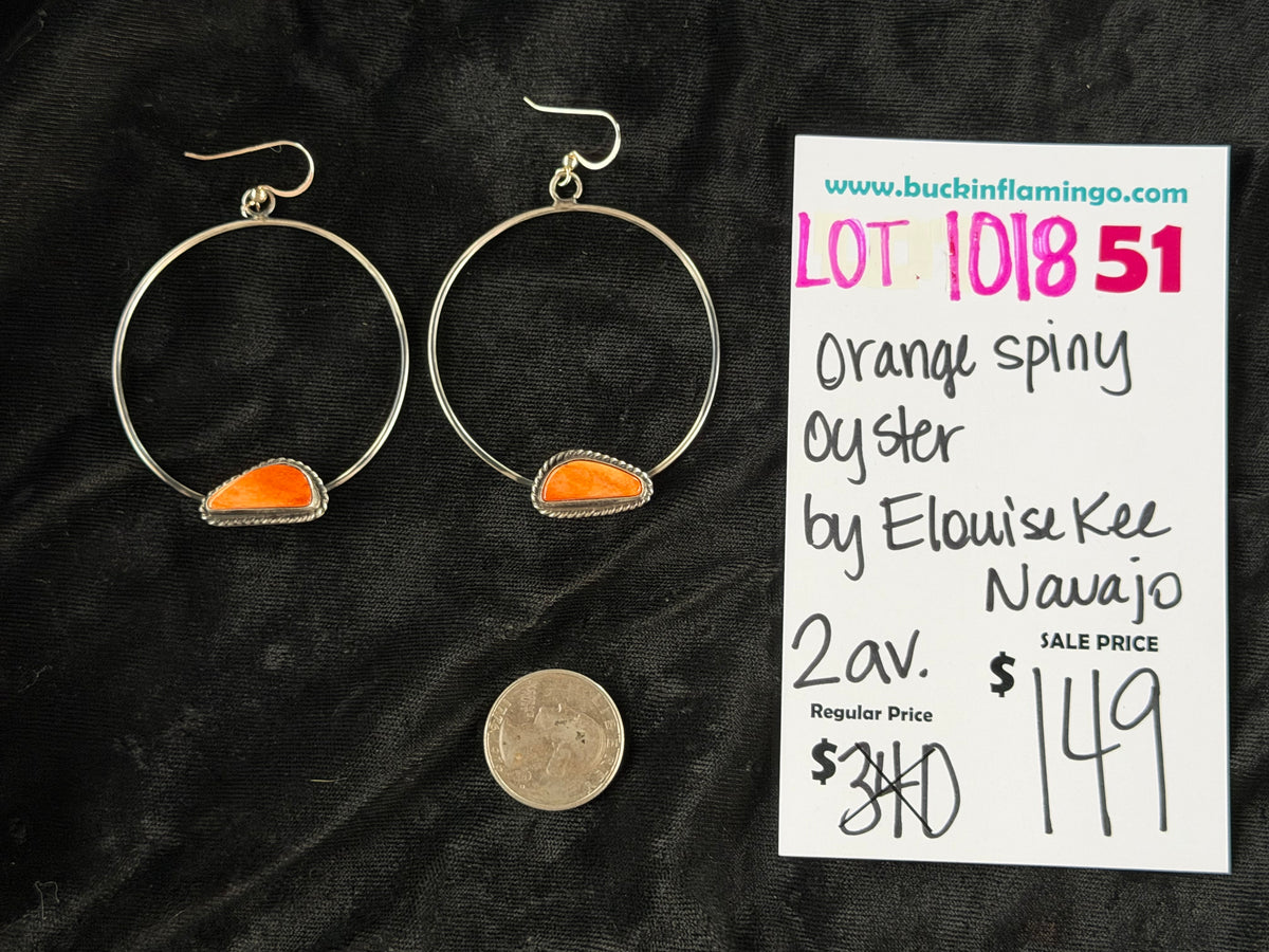 LOT 51 10/18 Orange Spiny Oyster by Elouise Kee, Navajo