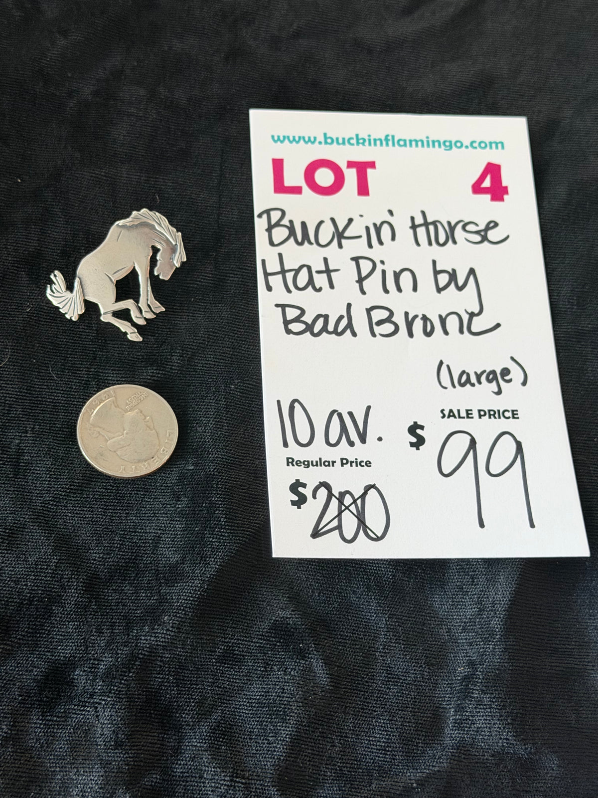 LOT 4 10/25 Buckin’ Horse Hat Pin by Bad Bronc