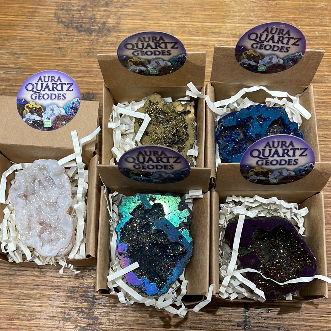 Aura Quartz Geodes