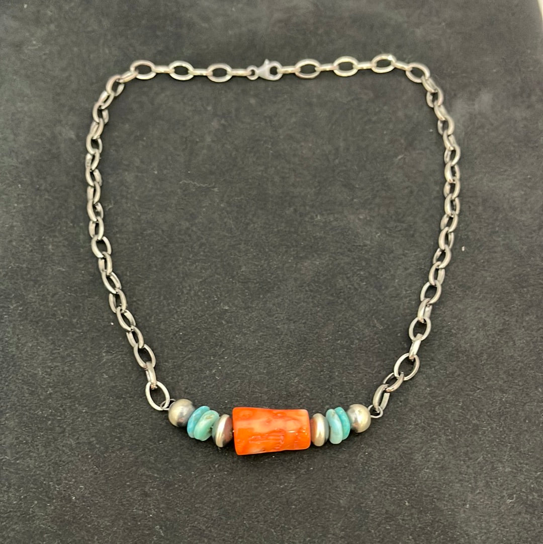 18” Natural Coral Necklace