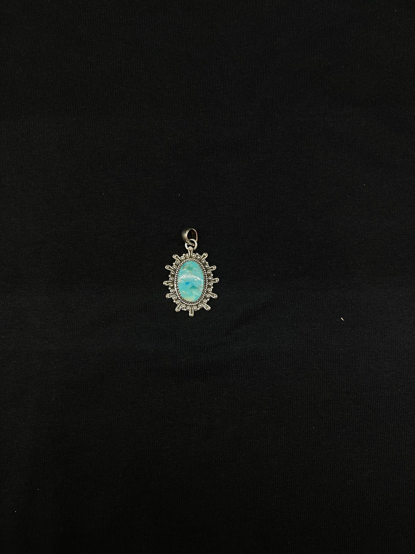 Kingman Turquoise Oval Pendant