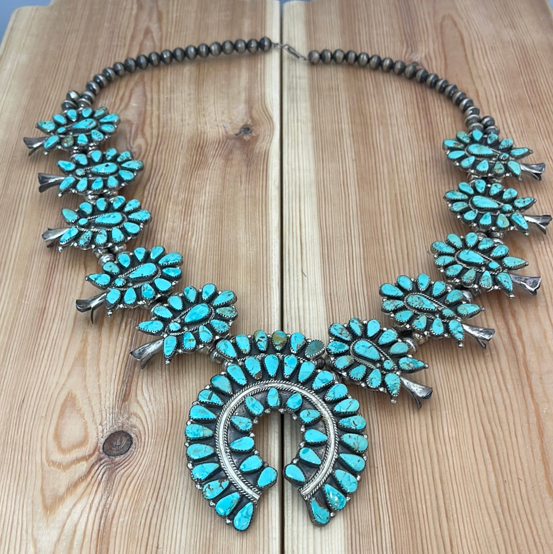 LOT 19 1/25 Vintage Squash Blossom Necklace