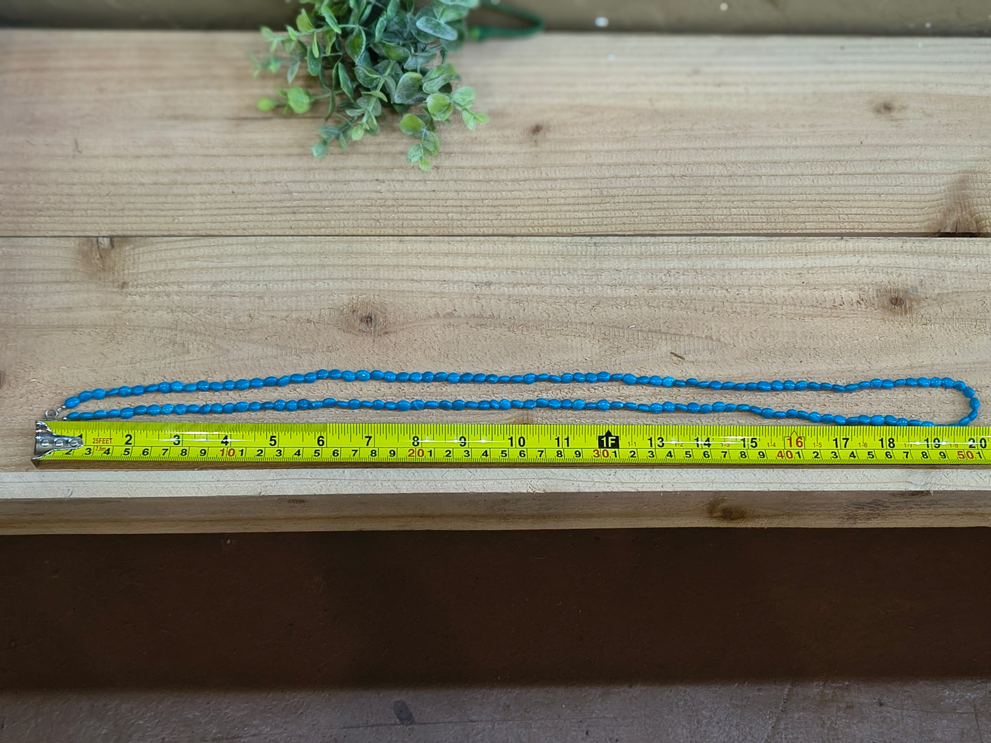 Natural Turquoise Bead 40" Necklace