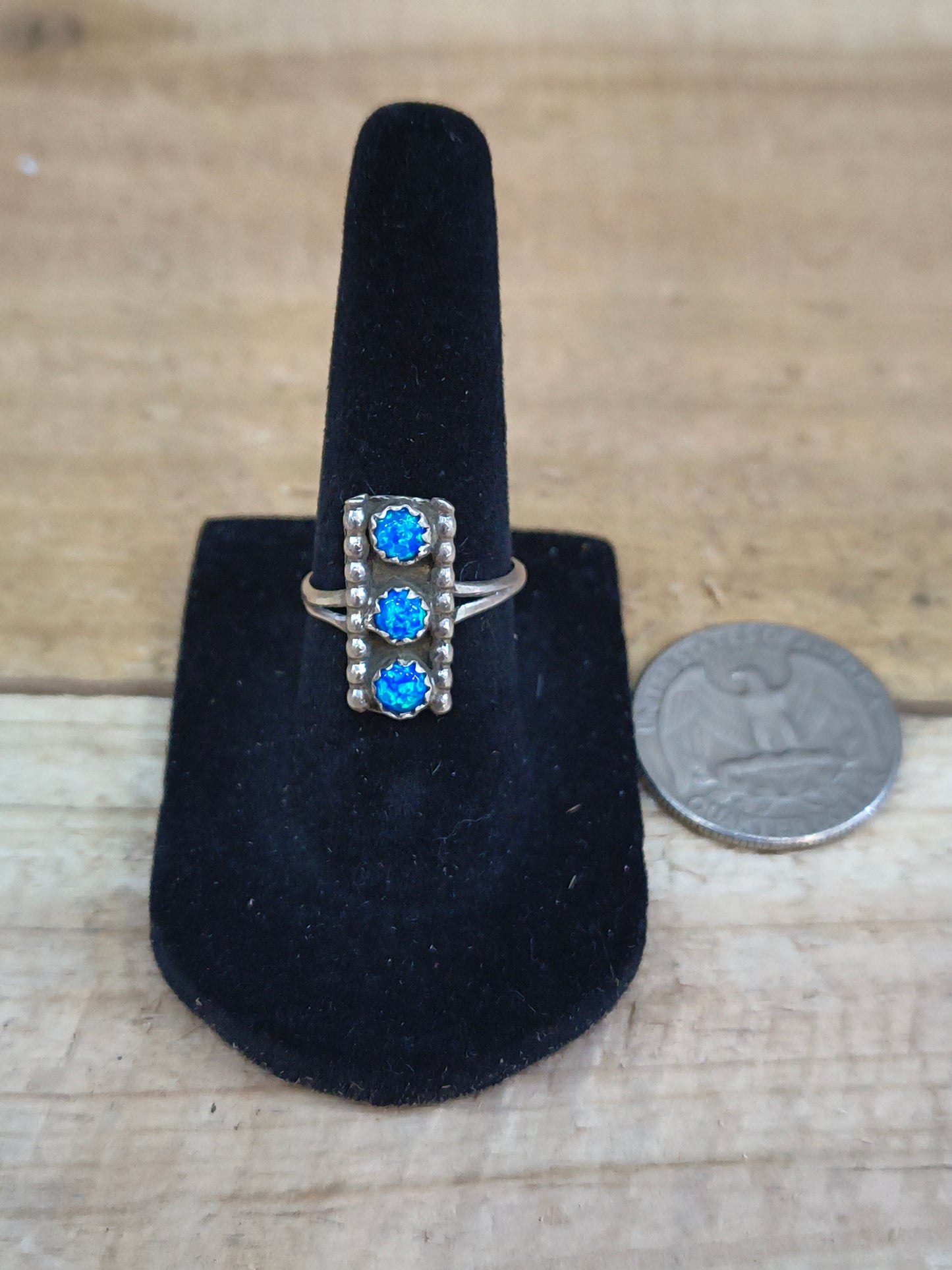 6.0 - Opal 3 Stone Ring