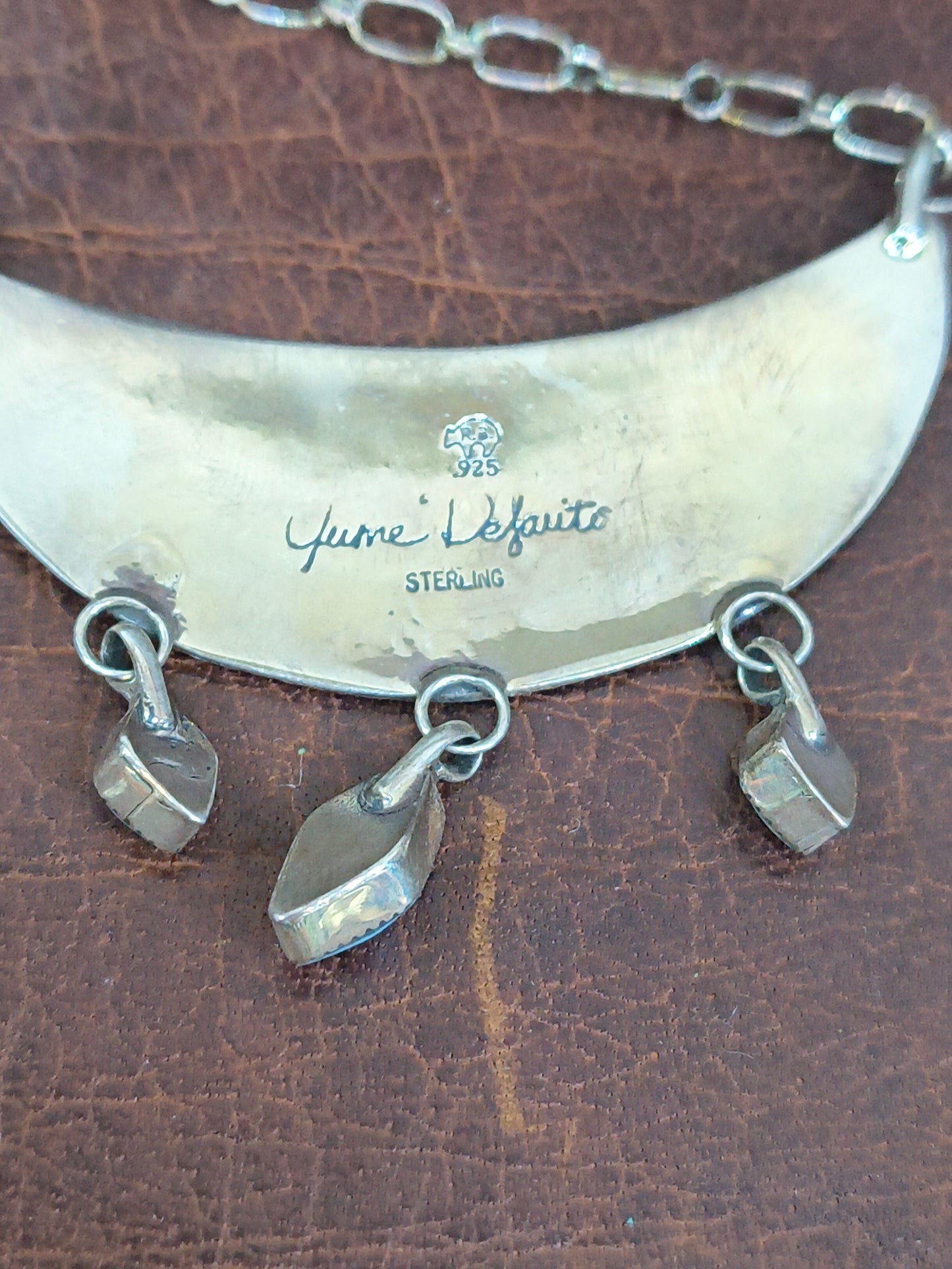 Wild Horses Scene Necklace by June Delgarito, Navajo
