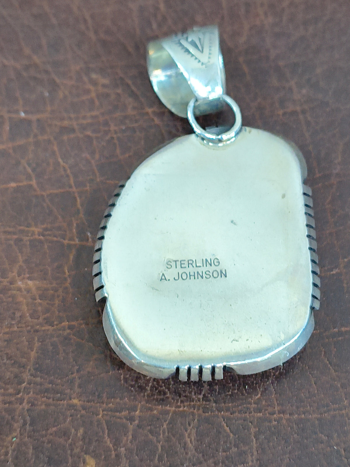 Rough Turquoise Pendant with a 10.7mm Bale by Andrew Johnson, Navajo