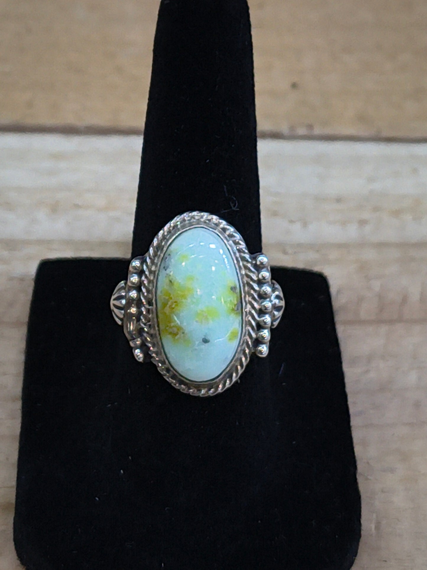 Palomino Turquoise Ring by Andrew Vandever, Navajo