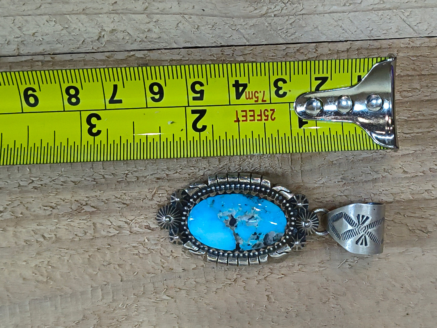Oval Turquoise Pendant with 10mm Bail