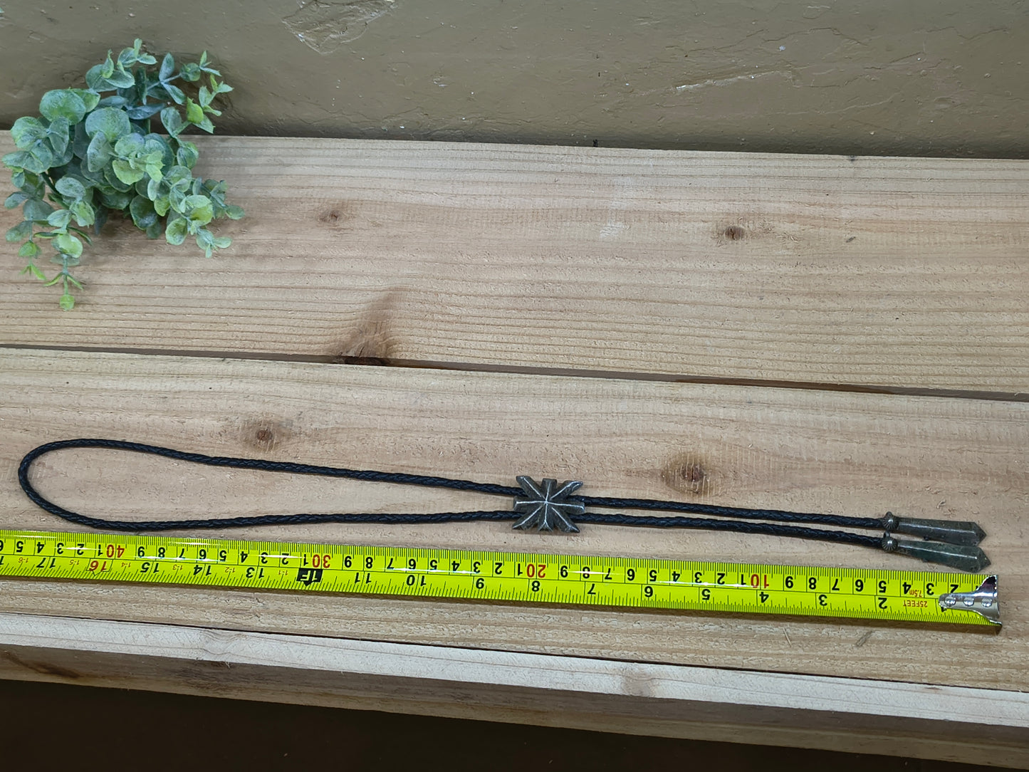 Tufa Cast 37" Black Bolo Tie
